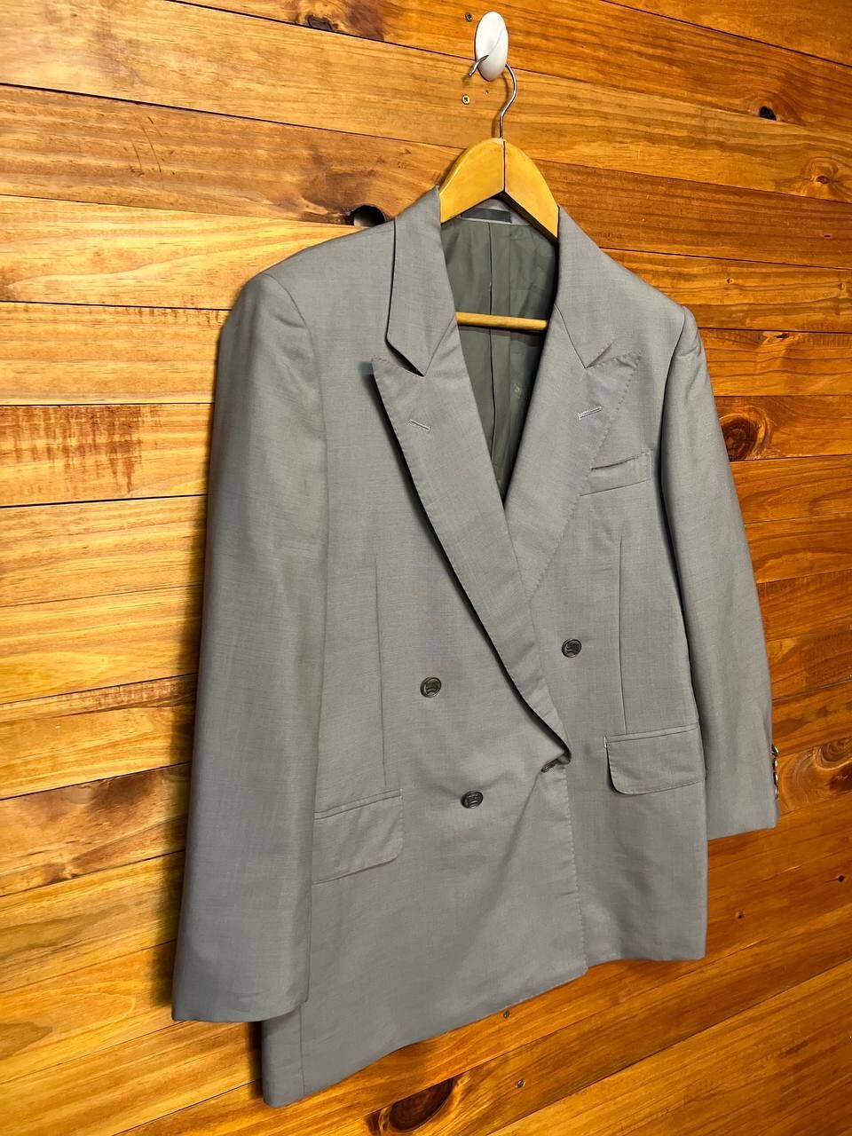 Burberry BURBERRY DOUBLE BREAST BLAZER MOHAIR&WOOL Size 38R - 2 Thumbnail