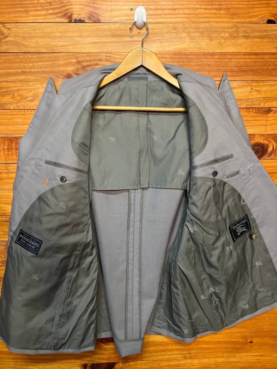 Burberry BURBERRY DOUBLE BREAST BLAZER MOHAIR&WOOL Size 38R - 10 Thumbnail