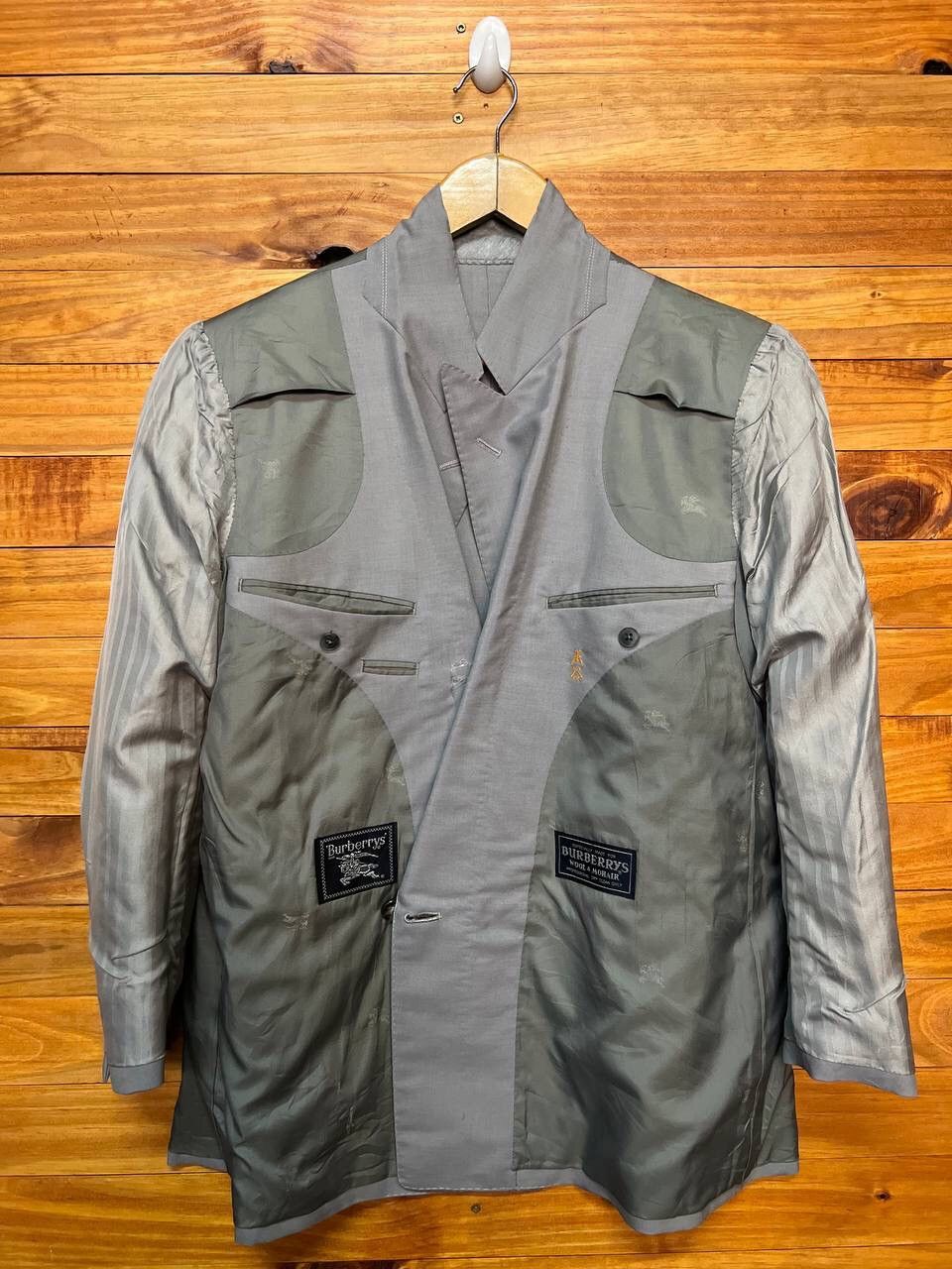 Burberry BURBERRY DOUBLE BREAST BLAZER MOHAIR&WOOL Size 38R - 14 Thumbnail