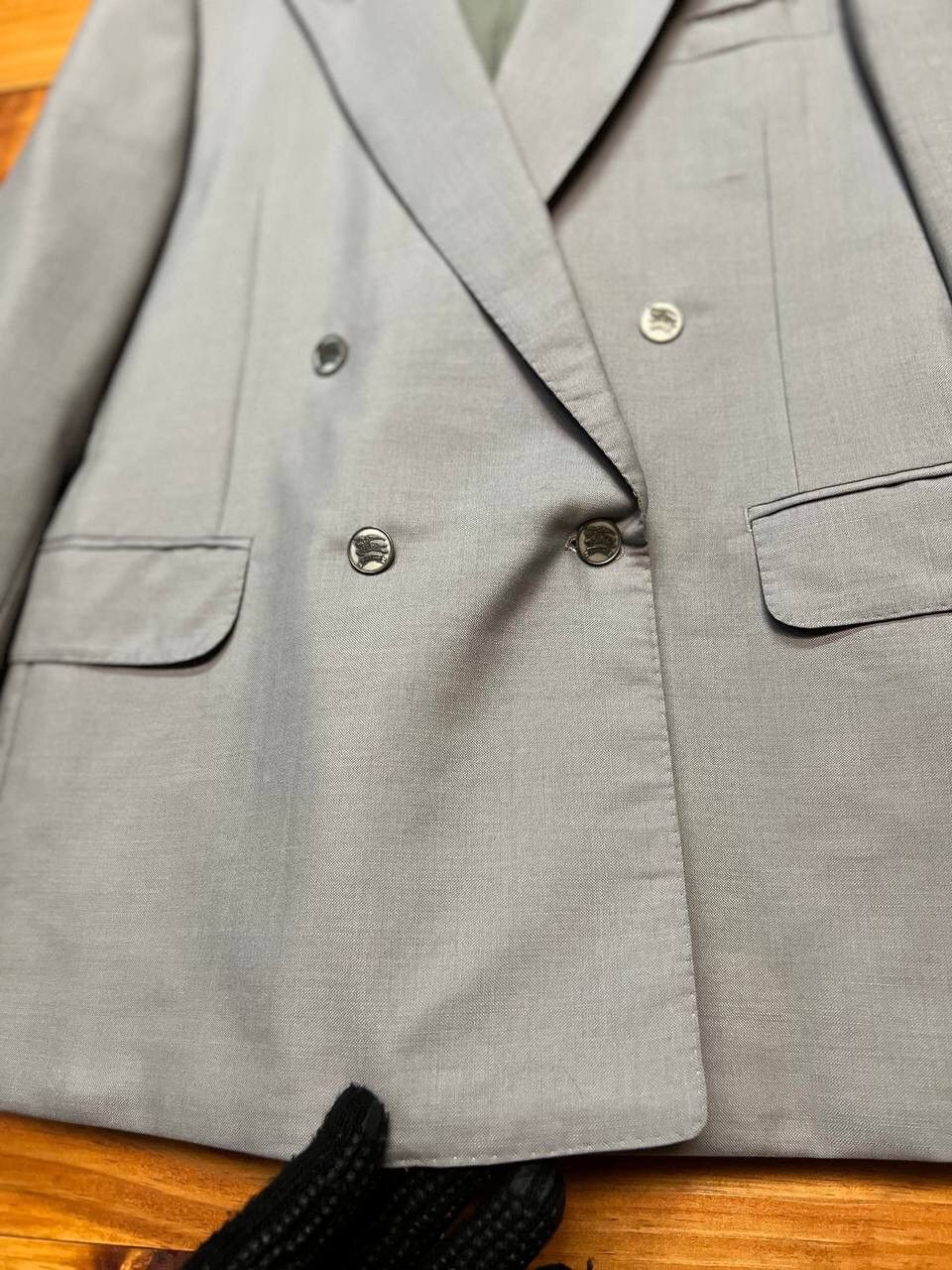 Burberry BURBERRY DOUBLE BREAST BLAZER MOHAIR&WOOL Size 38R - 5 Thumbnail
