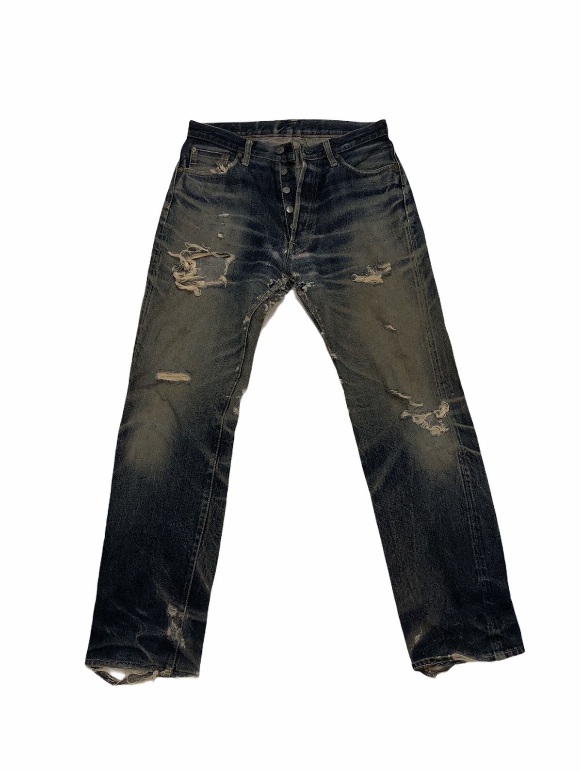 Studio D'Artisan Studio D’Artisan Distressed Selvedge Rare Denim Oz Size US 28 / EU 44 - 2 Thumbnail
