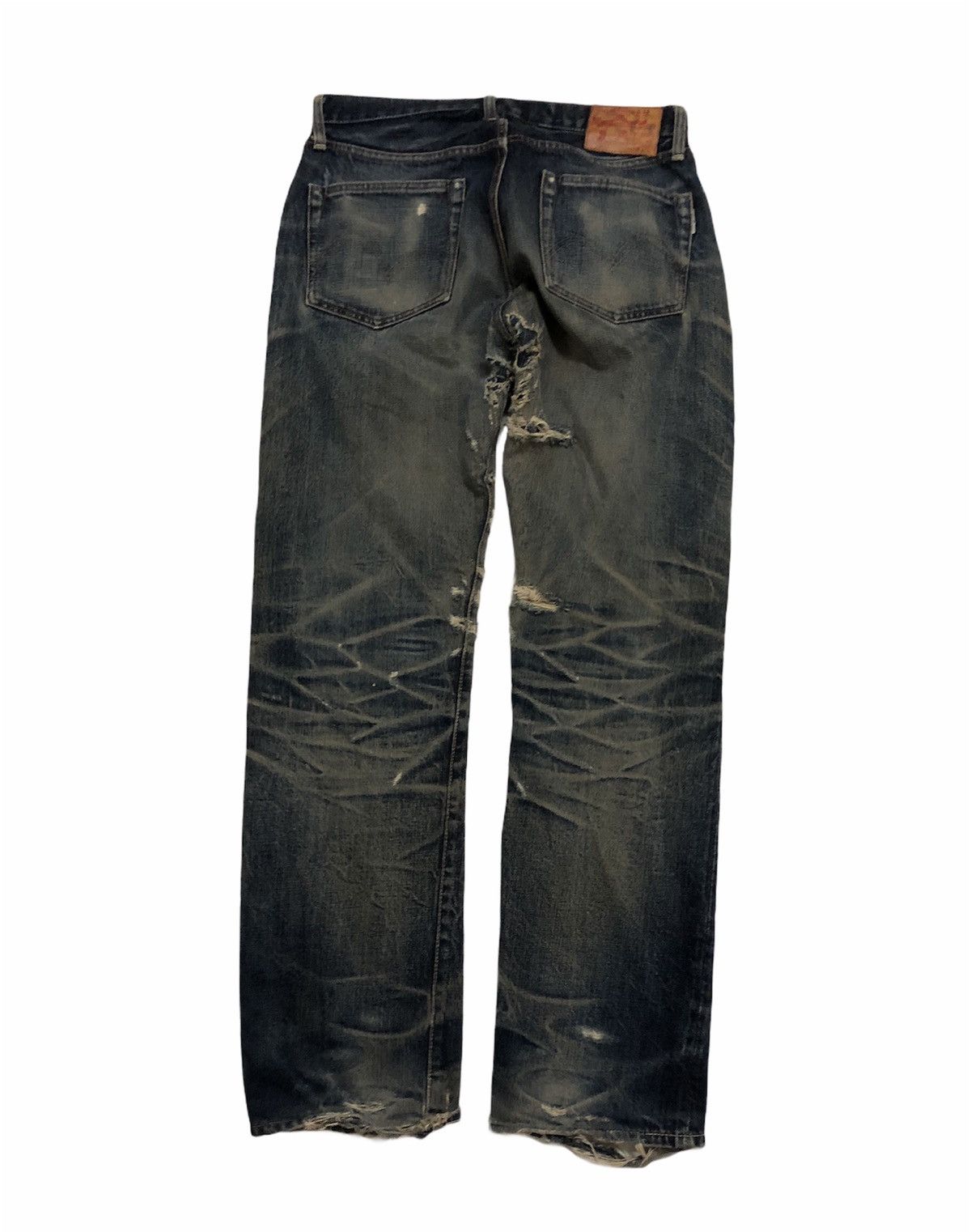 Studio D'Artisan Studio D’Artisan Distressed Selvedge Rare Denim Oz Size US 28 / EU 44 - 3 Thumbnail