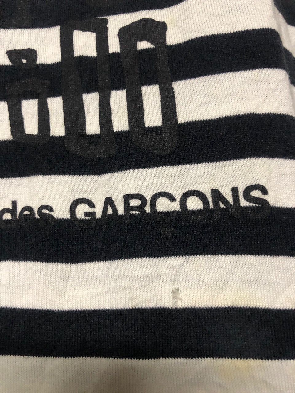 Comme des Garcons Homme Rare🔥Cdg Poem *Live Free With Strong Wili*Striped Tee Size US S / EU 44-46 / 1 - 8 Thumbnail