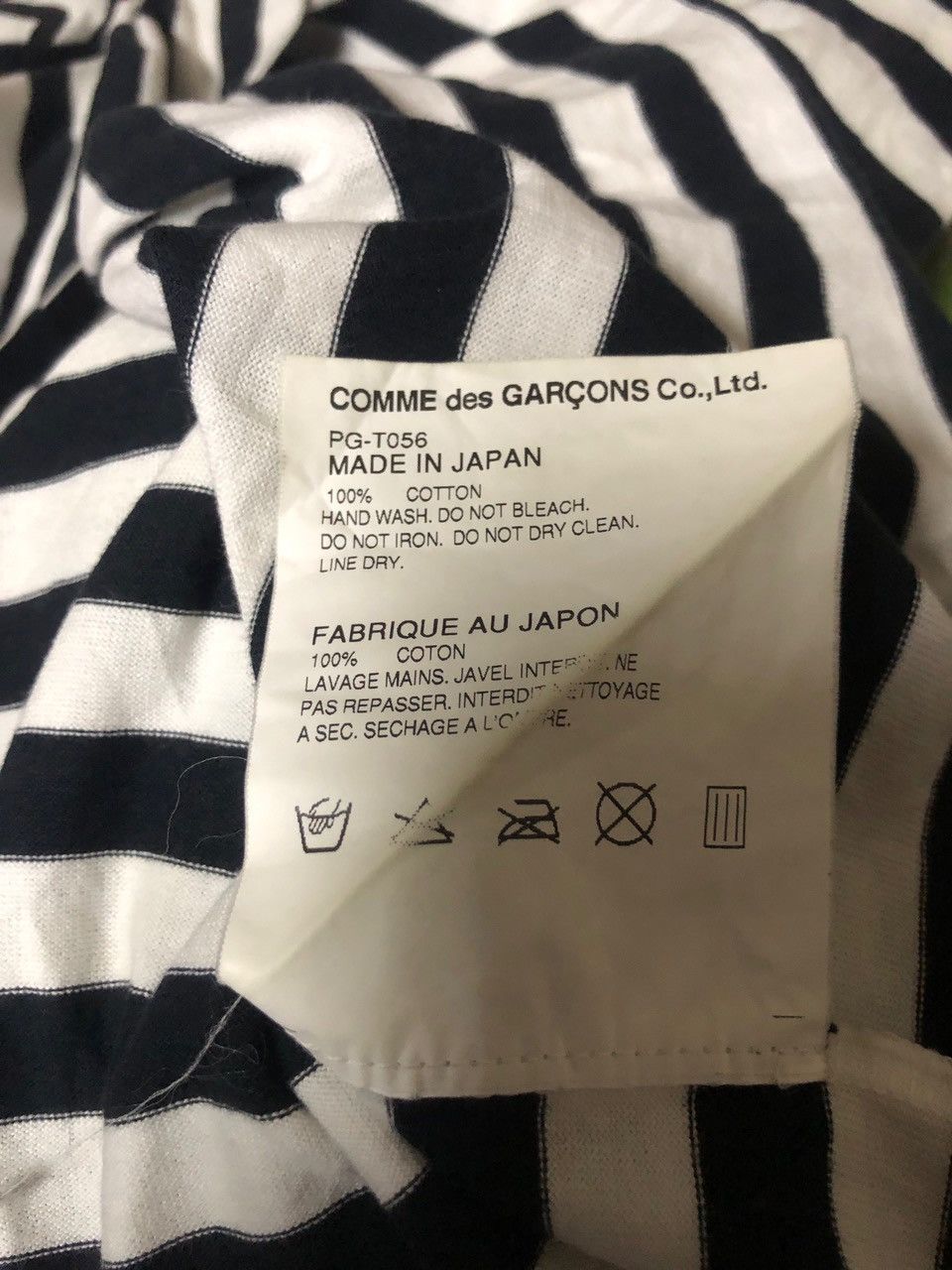 Comme des Garcons Homme Rare🔥Cdg Poem *Live Free With Strong Wili*Striped Tee Size US S / EU 44-46 / 1 - 10 Thumbnail