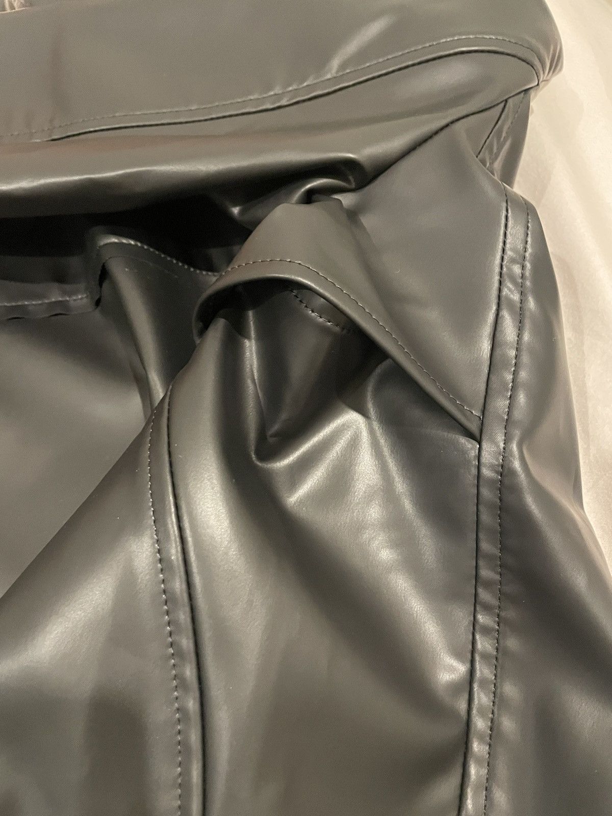 Acne Studios ACNE FW19 Ozark latex asymmetric-zip jacket Size US S / EU 44-46 / 1 - 5 Thumbnail