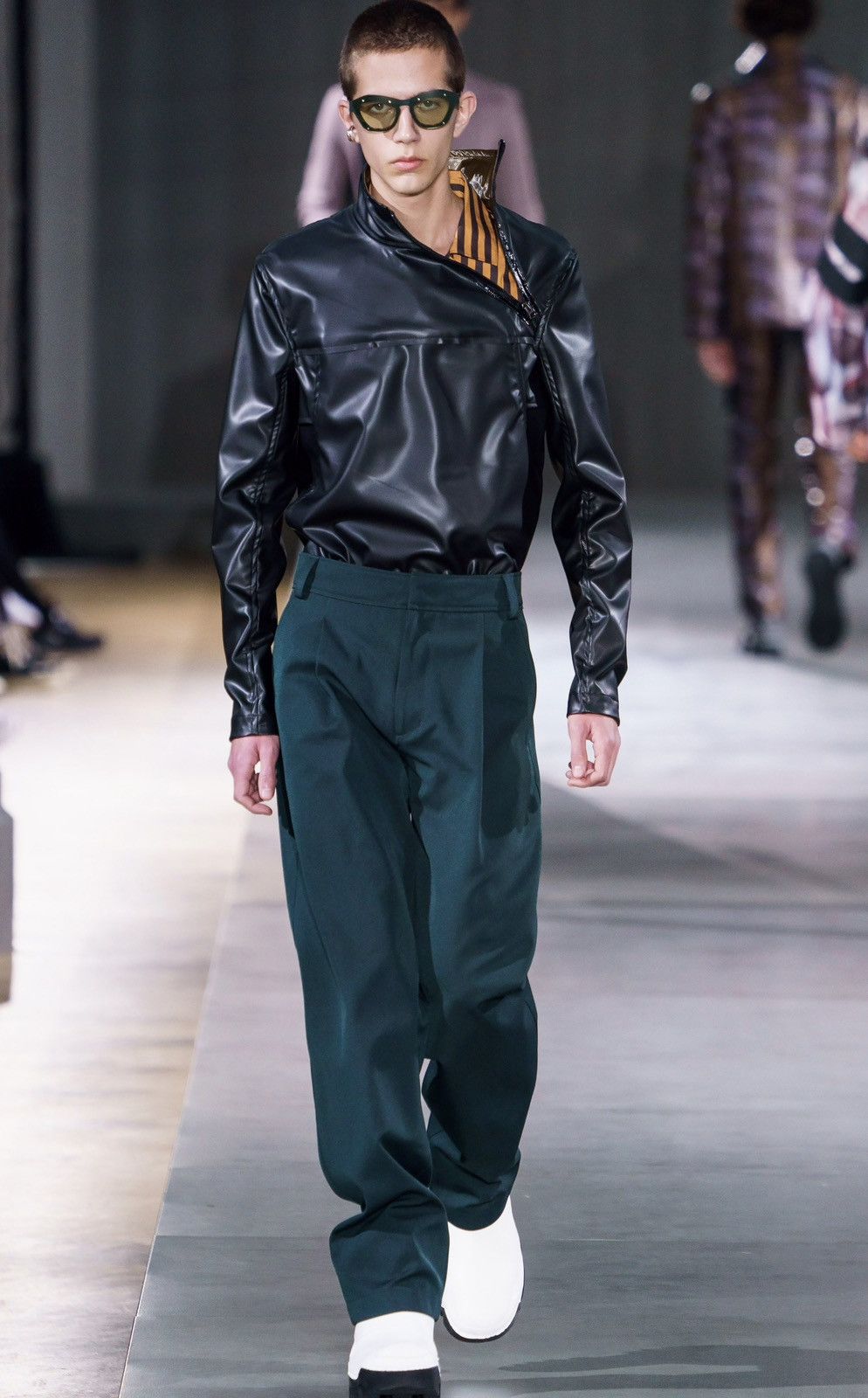 Acne Studios ACNE FW19 Ozark latex asymmetric-zip jacket Size US S / EU 44-46 / 1 - 1 Thumbnail