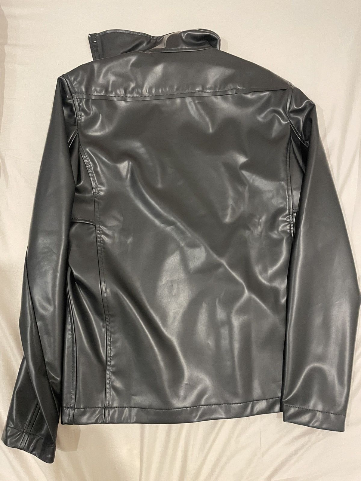 Acne Studios ACNE FW19 Ozark latex asymmetric-zip jacket Size US S / EU 44-46 / 1 - 3 Thumbnail
