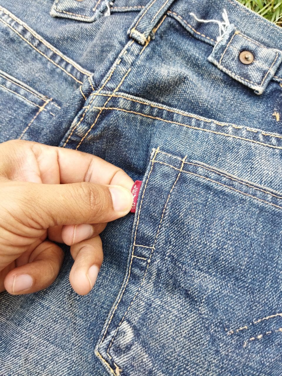 Levi's Vintage Clothing Vintage Levis LVC Hidden Rivet Capital E Jeans Size US 31 - 17 Thumbnail