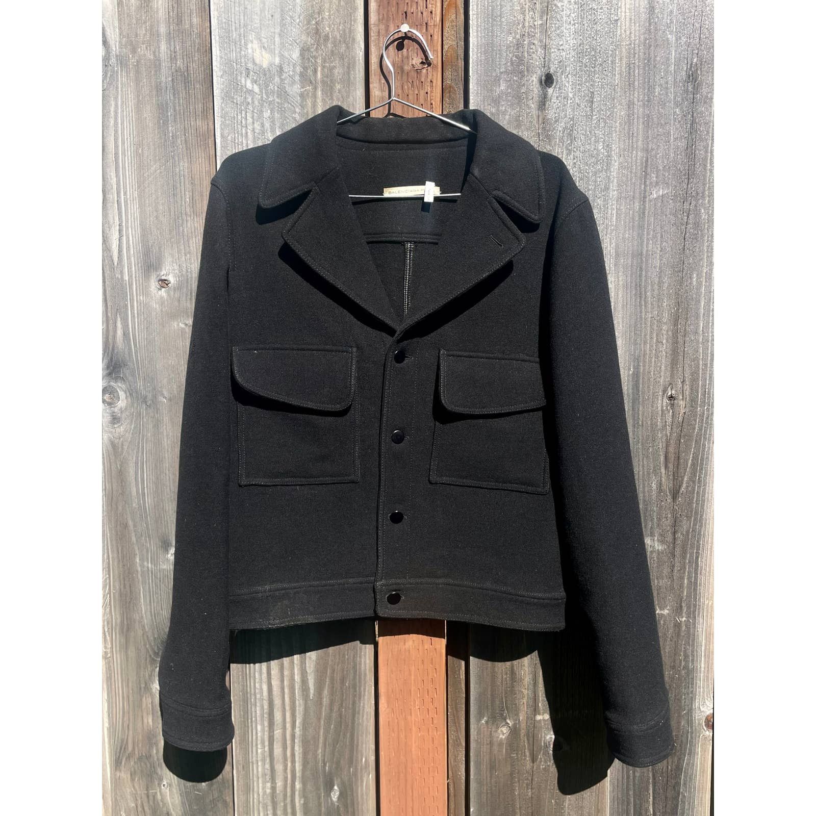 Balenciaga Balenciaga '04 Y2k Wool Military Jacket Black 50 Grailed