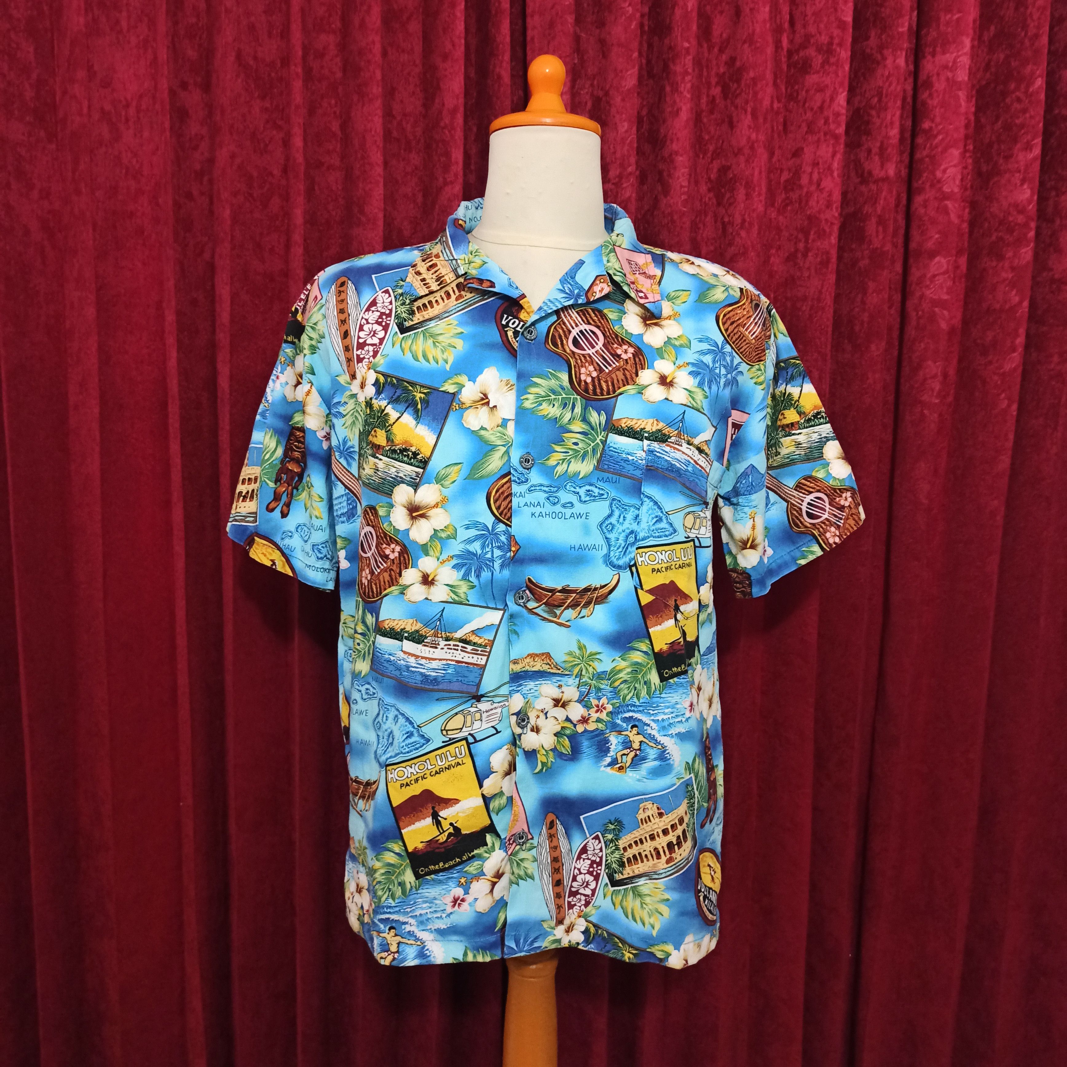 Hawaiian Shirt Vintage Vintage High Surf Postcard Pattern Hawaiian Aloha Shirt Grailed