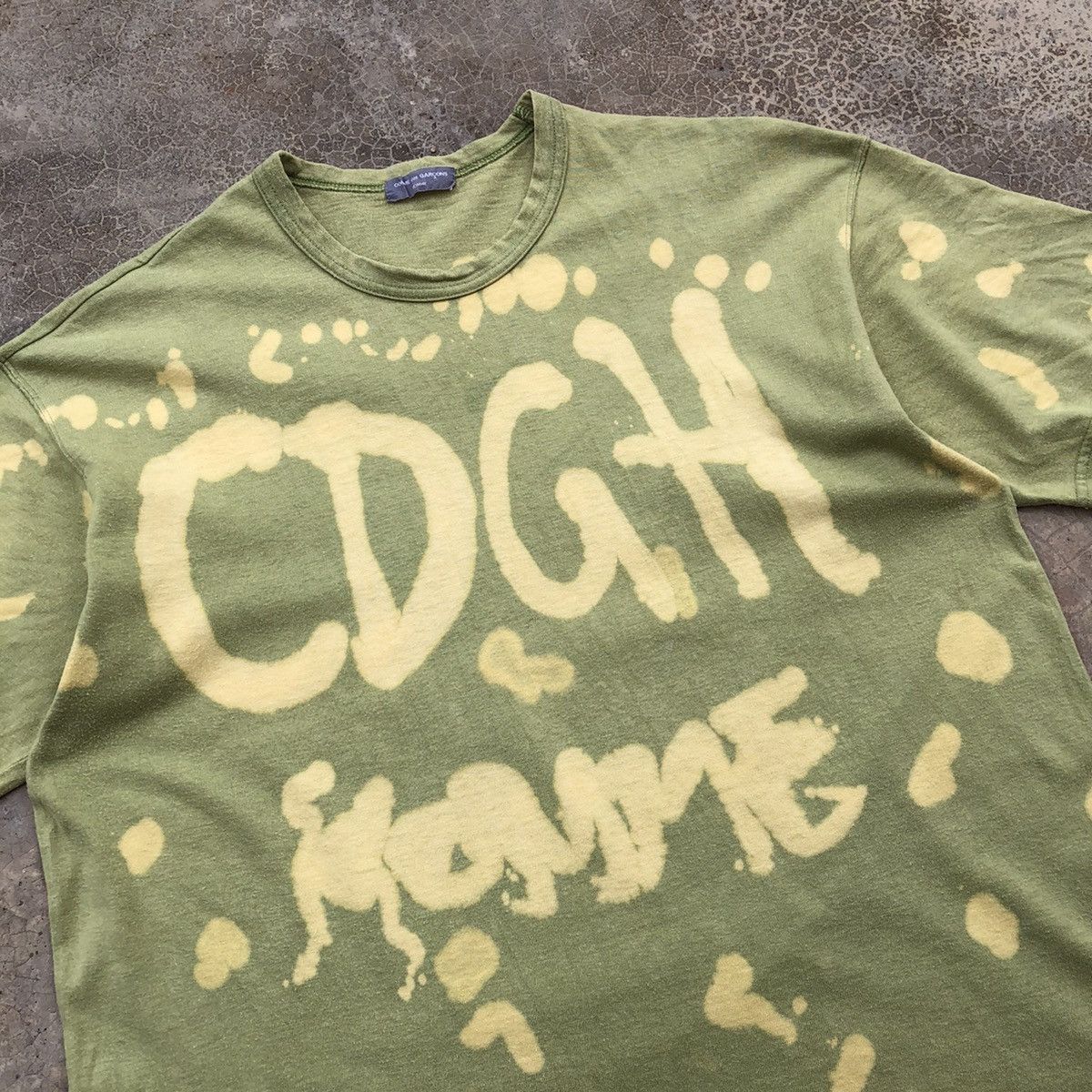 COMME DES GARCONS Homme Custom Bleach Spellout T-Shirt