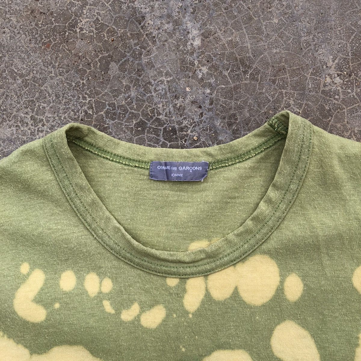 COMME DES GARCONS Homme Custom Bleach Spellout T-Shirt