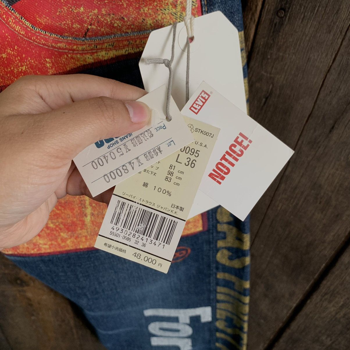 Levi's × Levi's Vintage Clothing × Vintage Vintage Levis 501 Ad Banner Japan Selvedge Denim Jeans Size US 31 - 8 Thumbnail