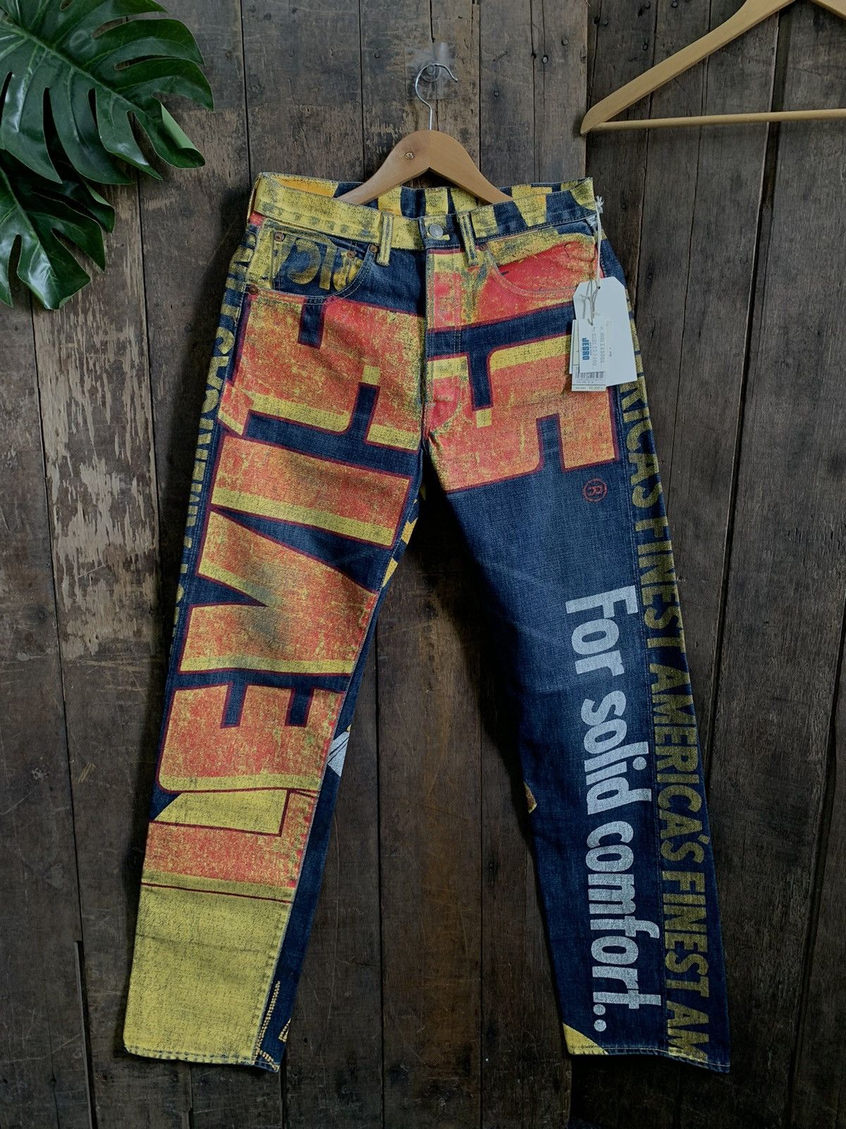 Levi's × Levi's Vintage Clothing × Vintage Vintage Levis 501 Ad Banner Japan Selvedge Denim Jeans Size US 31 - 1 Thumbnail