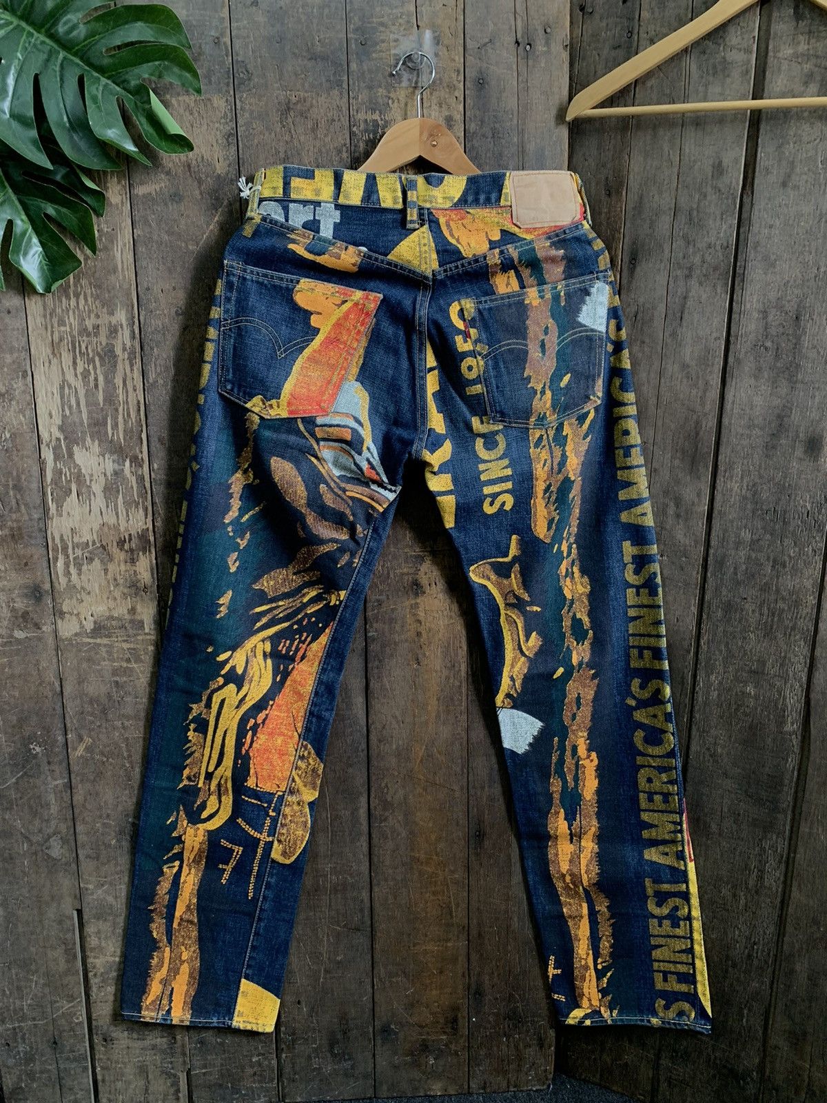 Levi's × Levi's Vintage Clothing × Vintage Vintage Levis 501 Ad Banner Japan Selvedge Denim Jeans Size US 31 - 10 Thumbnail