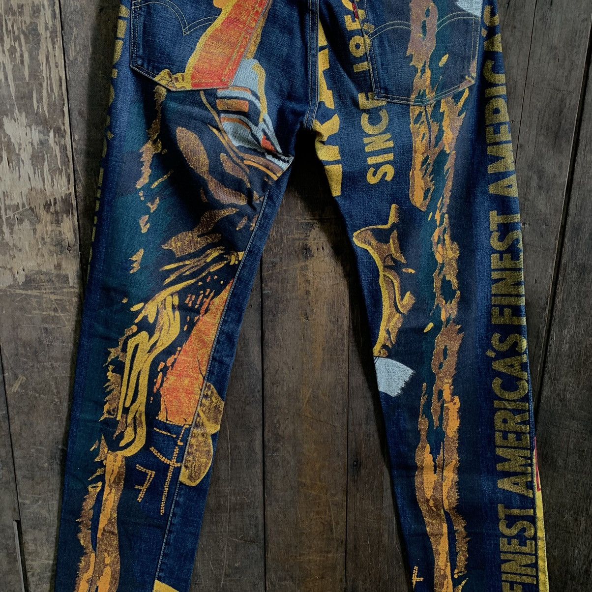 Levi's × Levi's Vintage Clothing × Vintage Vintage Levis 501 Ad Banner Japan Selvedge Denim Jeans Size US 31 - 12 Thumbnail