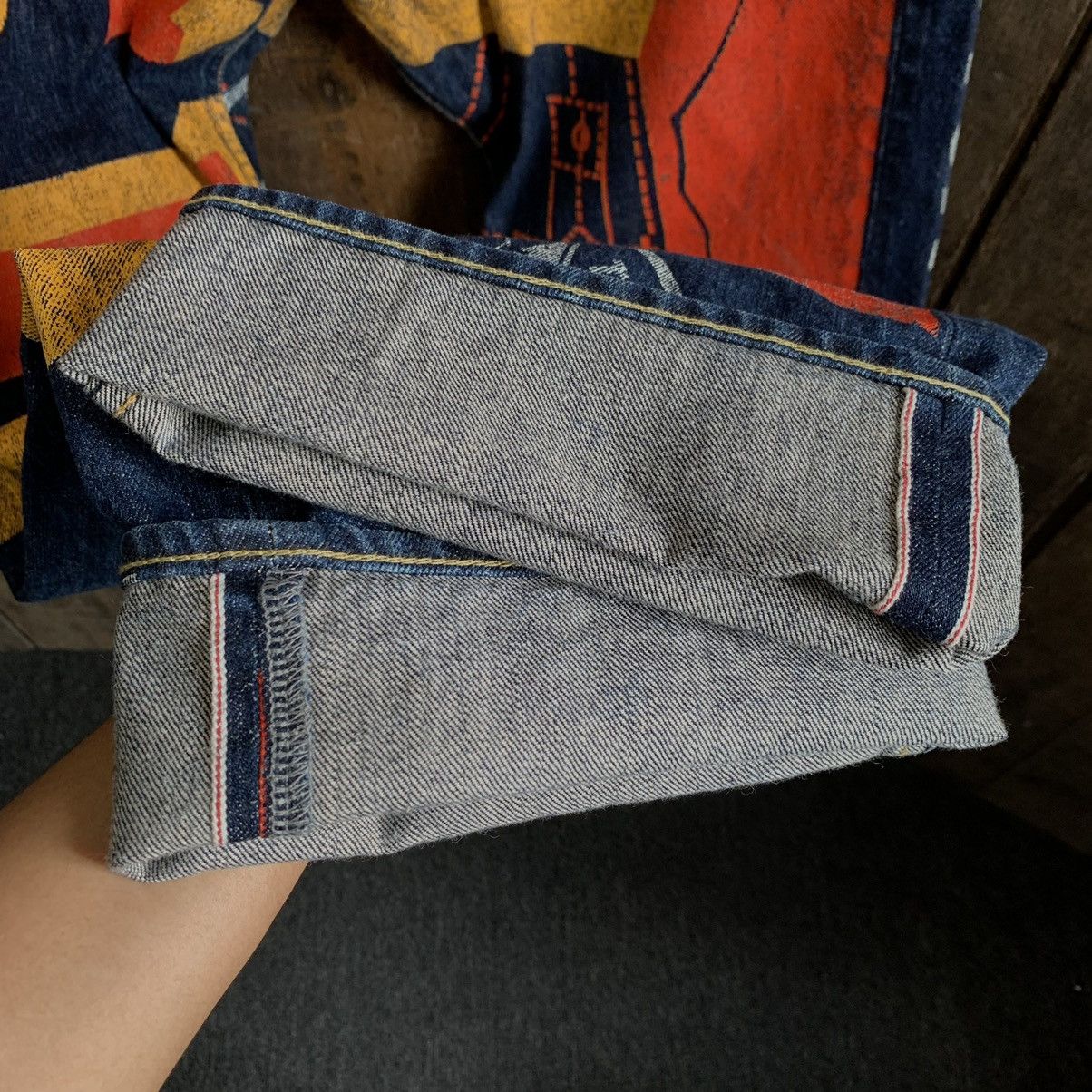 Comme des Garcons × Junya Watanabe × Levi's Junya Watanabe X Levi’s AD2018 Painted Banner Selvedge Jeans Size US 34 / EU 50 - 10 Thumbnail