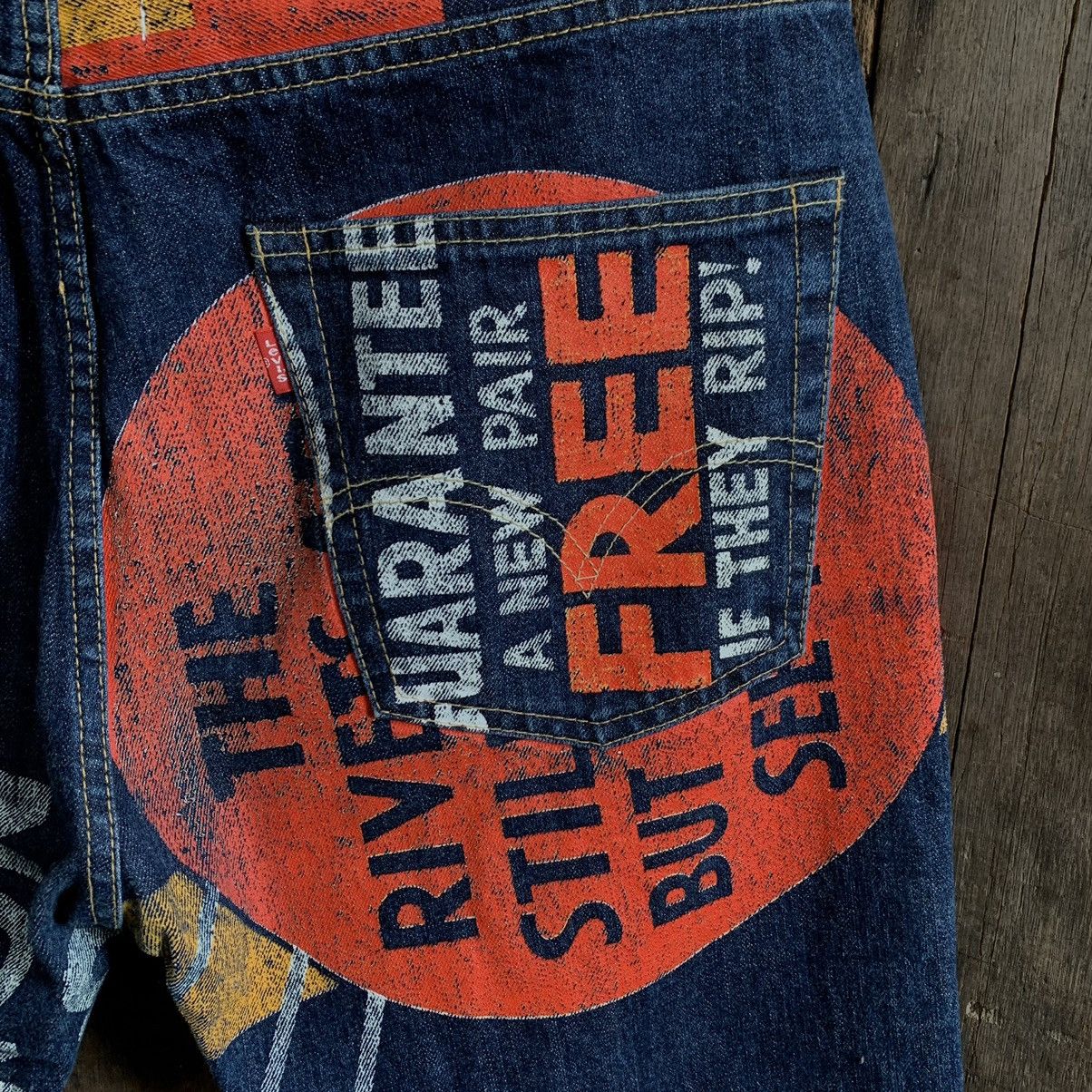 Comme des Garcons × Junya Watanabe × Levi's Junya Watanabe X Levi’s AD2018 Painted Banner Selvedge Jeans Size US 34 / EU 50 - 14 Thumbnail
