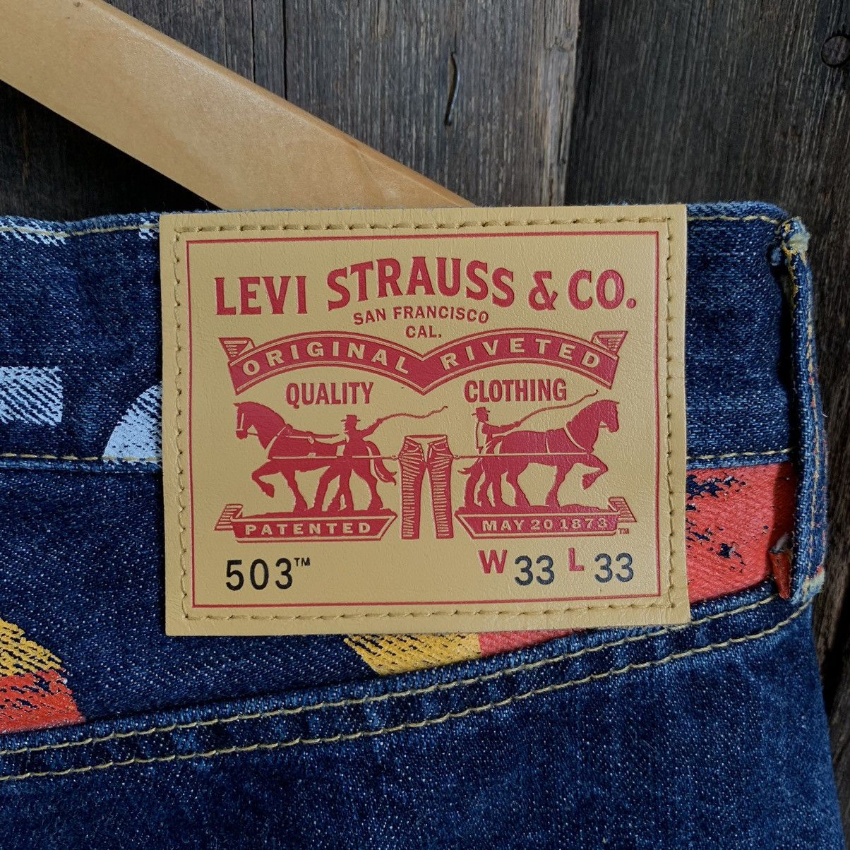 Comme des Garcons × Junya Watanabe × Levi's Junya Watanabe X Levi’s AD2018 Painted Banner Selvedge Jeans Size US 34 / EU 50 - 15 Thumbnail