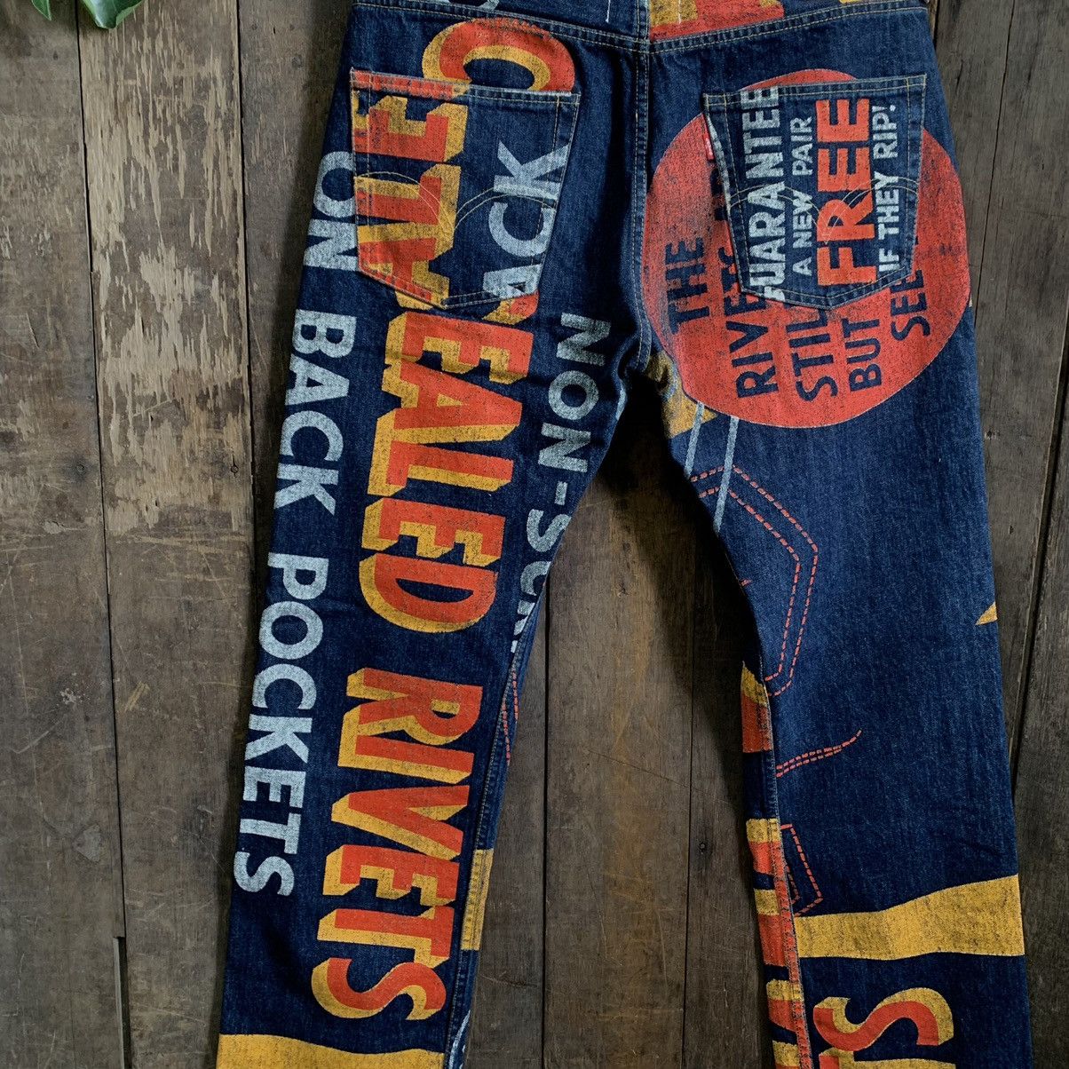 Comme des Garcons × Junya Watanabe × Levi's Junya Watanabe X Levi’s AD2018 Painted Banner Selvedge Jeans Size US 34 / EU 50 - 13 Thumbnail