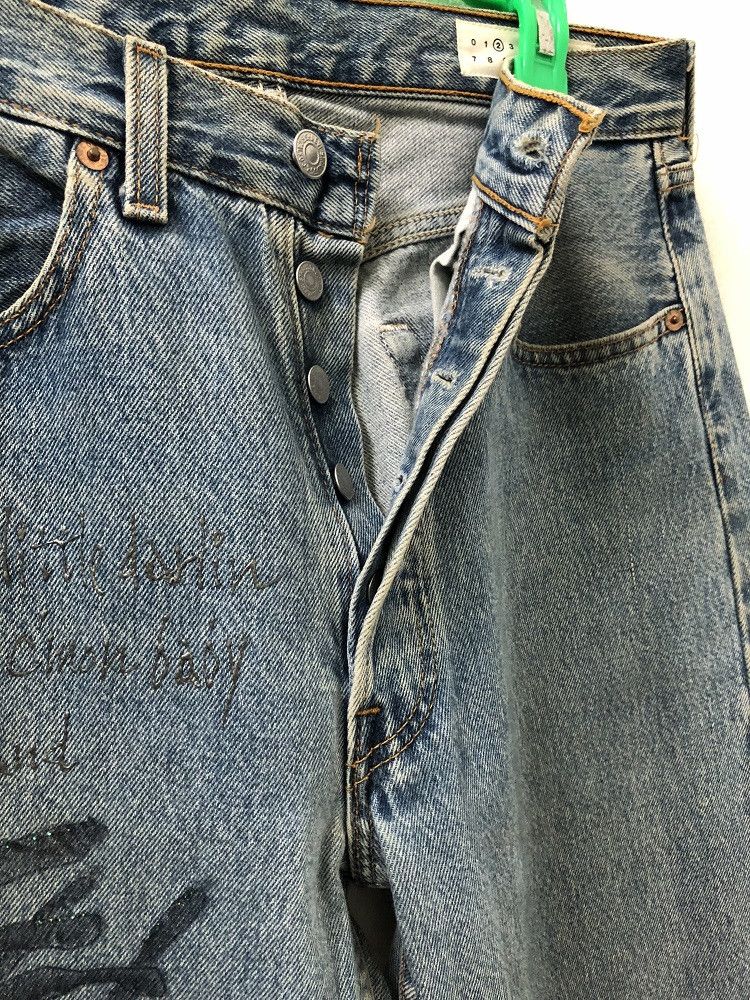 Bob Marley × Levi's Vtg Levi's 501 Usa Reconstruct Bob Marley Reggae Art Denim Size US 31 - 8 Thumbnail