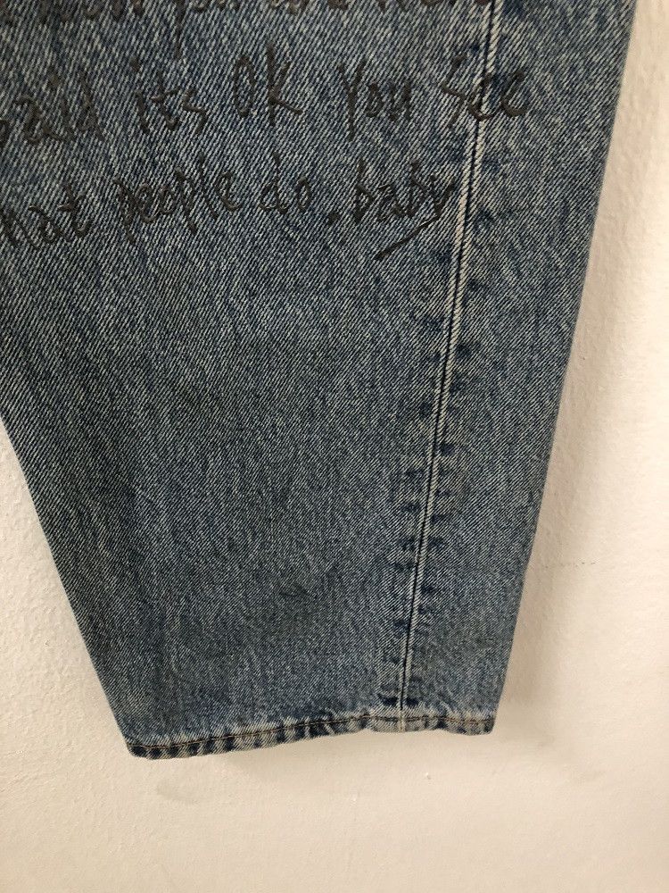 Bob Marley × Levi's Vtg Levi's 501 Usa Reconstruct Bob Marley Reggae Art Denim Size US 31 - 7 Thumbnail