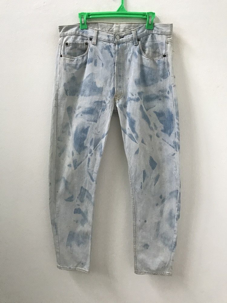 Levi's 90s Levi's 501 Jeans Made in Usa Bleached Denim Size US 35 - 1 Thumbnail