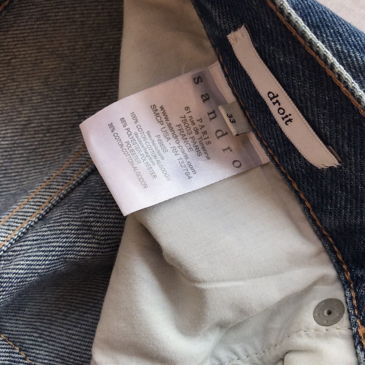 Sandro Sandro Paris Droit Distressed Denim Pants Size US 33 - 6 Thumbnail