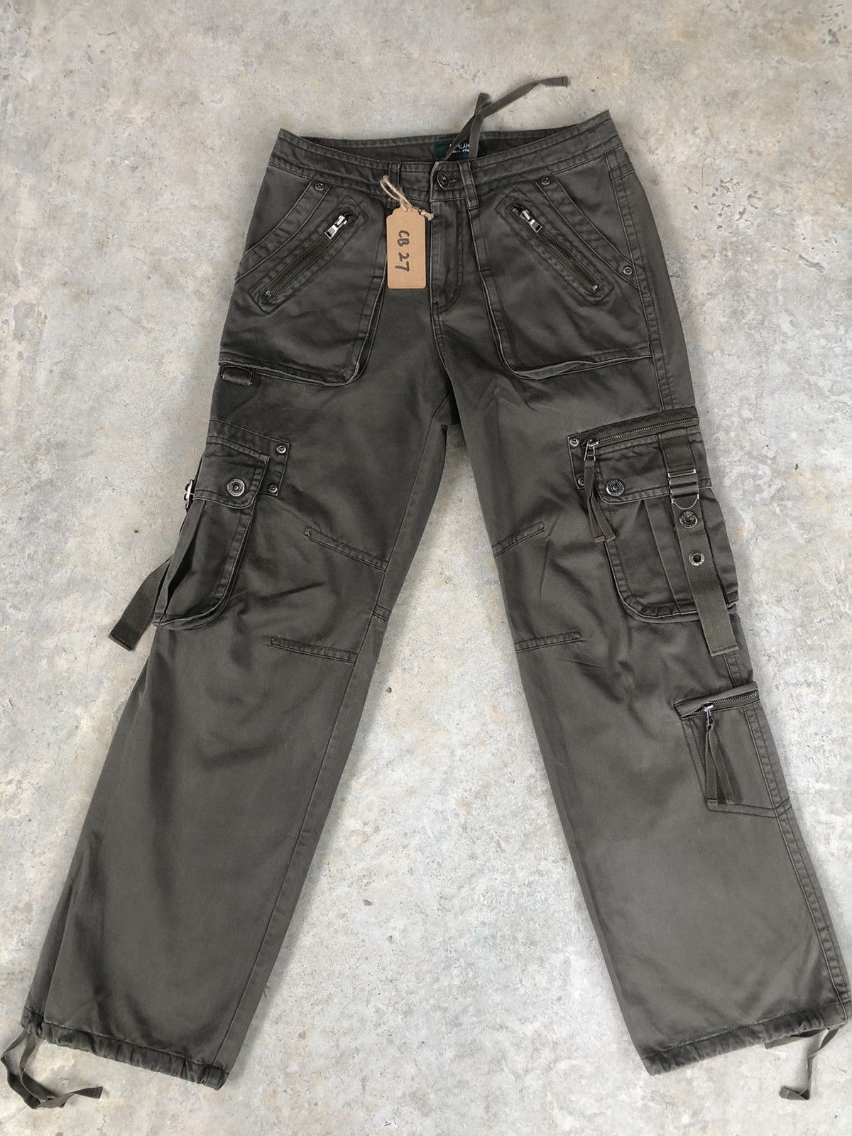 image of Seditionaries Crux Cargo Pants Tactical Multipocket Bondage in Grey, Men's (Size 31)