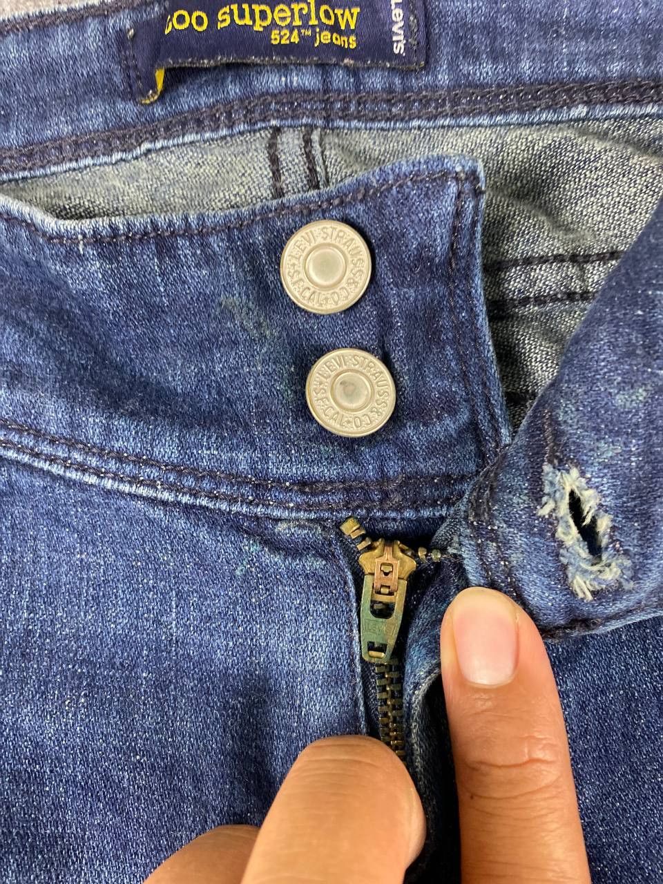 Levi's levis 524 too superlow skinny distressed denim Size 30" / US 8 / IT 44 - 10 Thumbnail