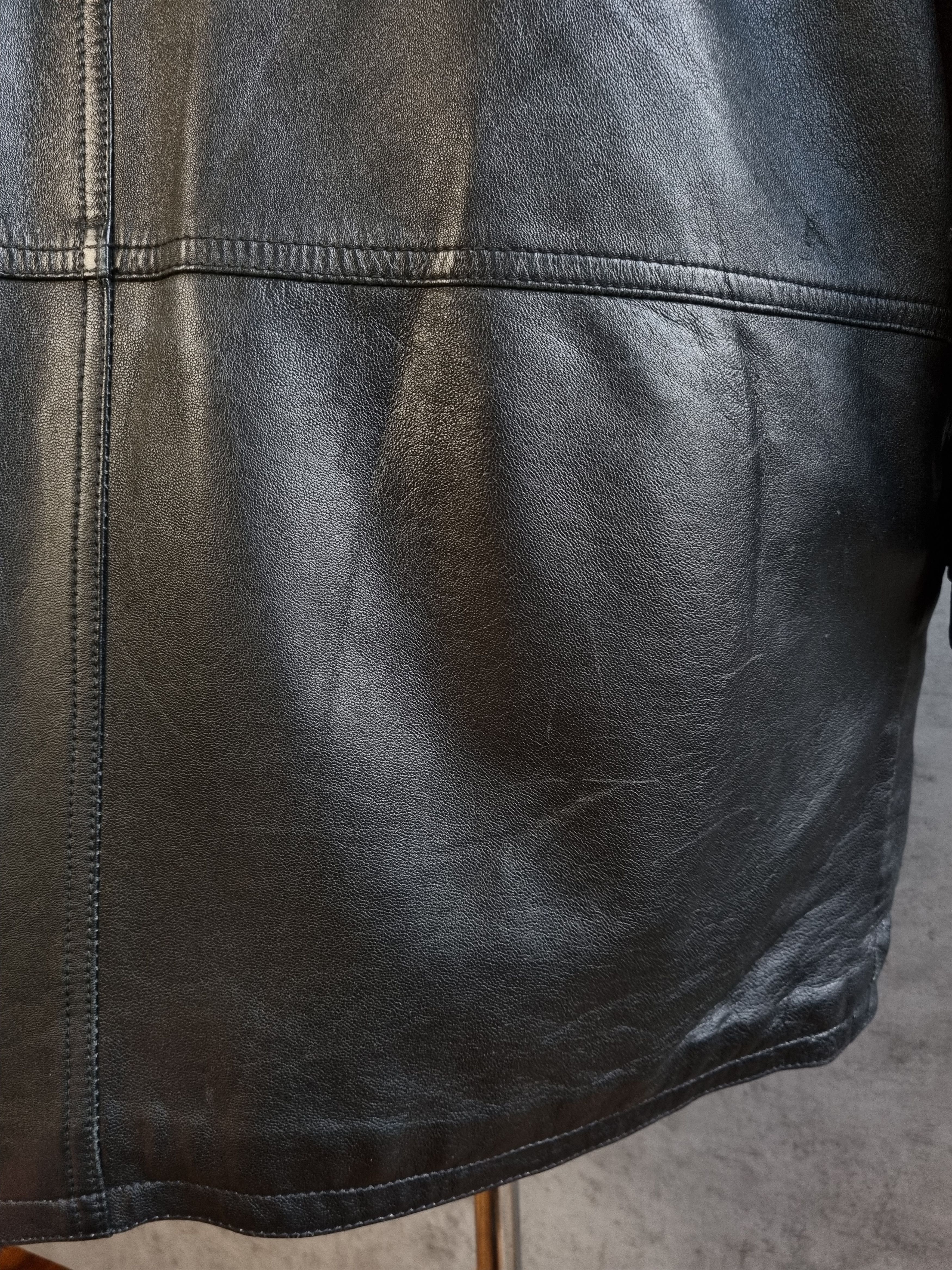 Genuine Leather × Vintage × Yves Saint Laurent Vintage 90s YSL Yves Saint Laurent Leather Parka Size US XL / EU 56 / 4 - 13 Thumbnail