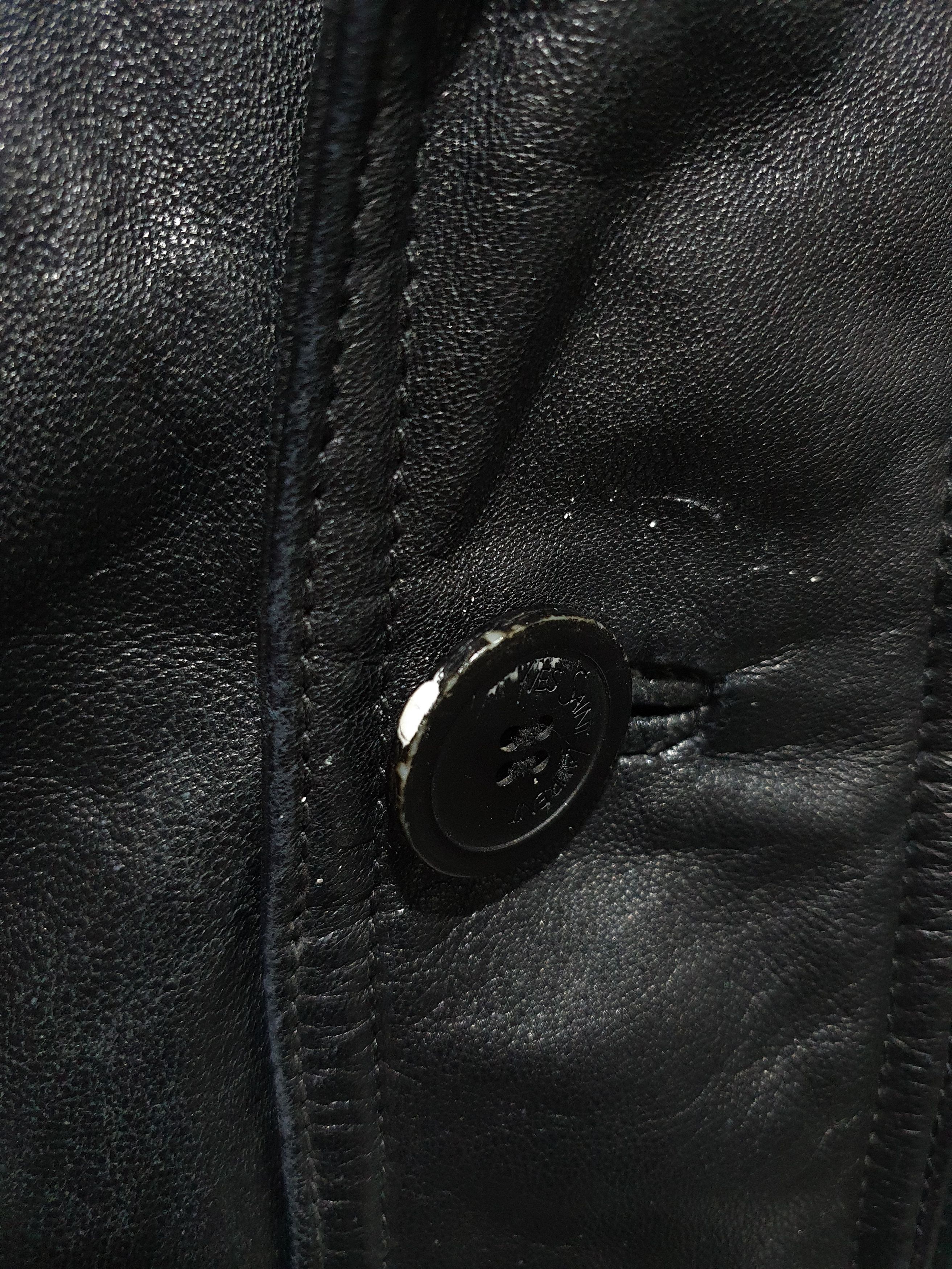 Genuine Leather × Vintage × Yves Saint Laurent Vintage 90s YSL Yves Saint Laurent Leather Parka Size US XL / EU 56 / 4 - 6 Thumbnail