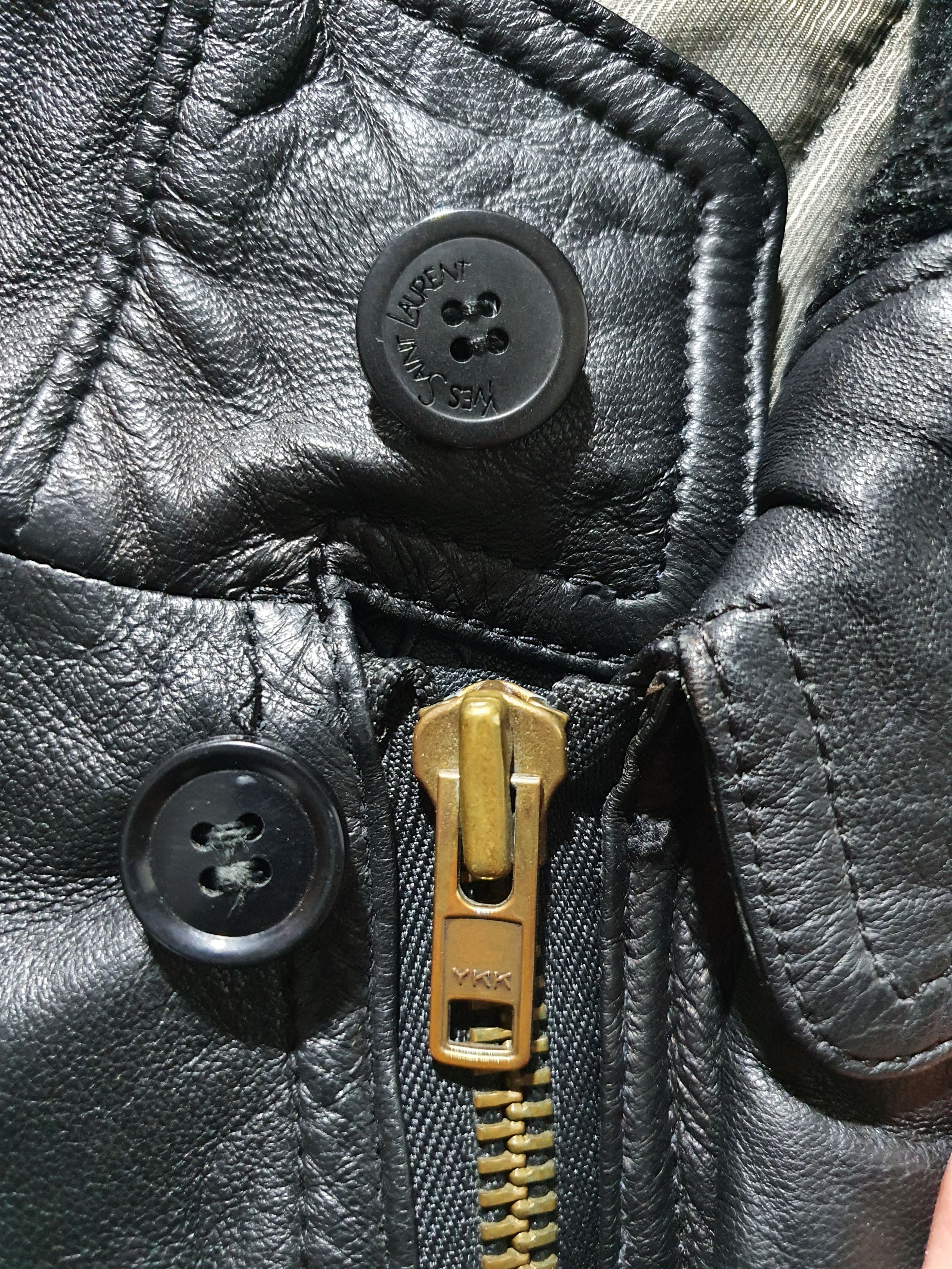 Genuine Leather × Vintage × Yves Saint Laurent Vintage 90s YSL Yves Saint Laurent Leather Parka Size US XL / EU 56 / 4 - 10 Thumbnail