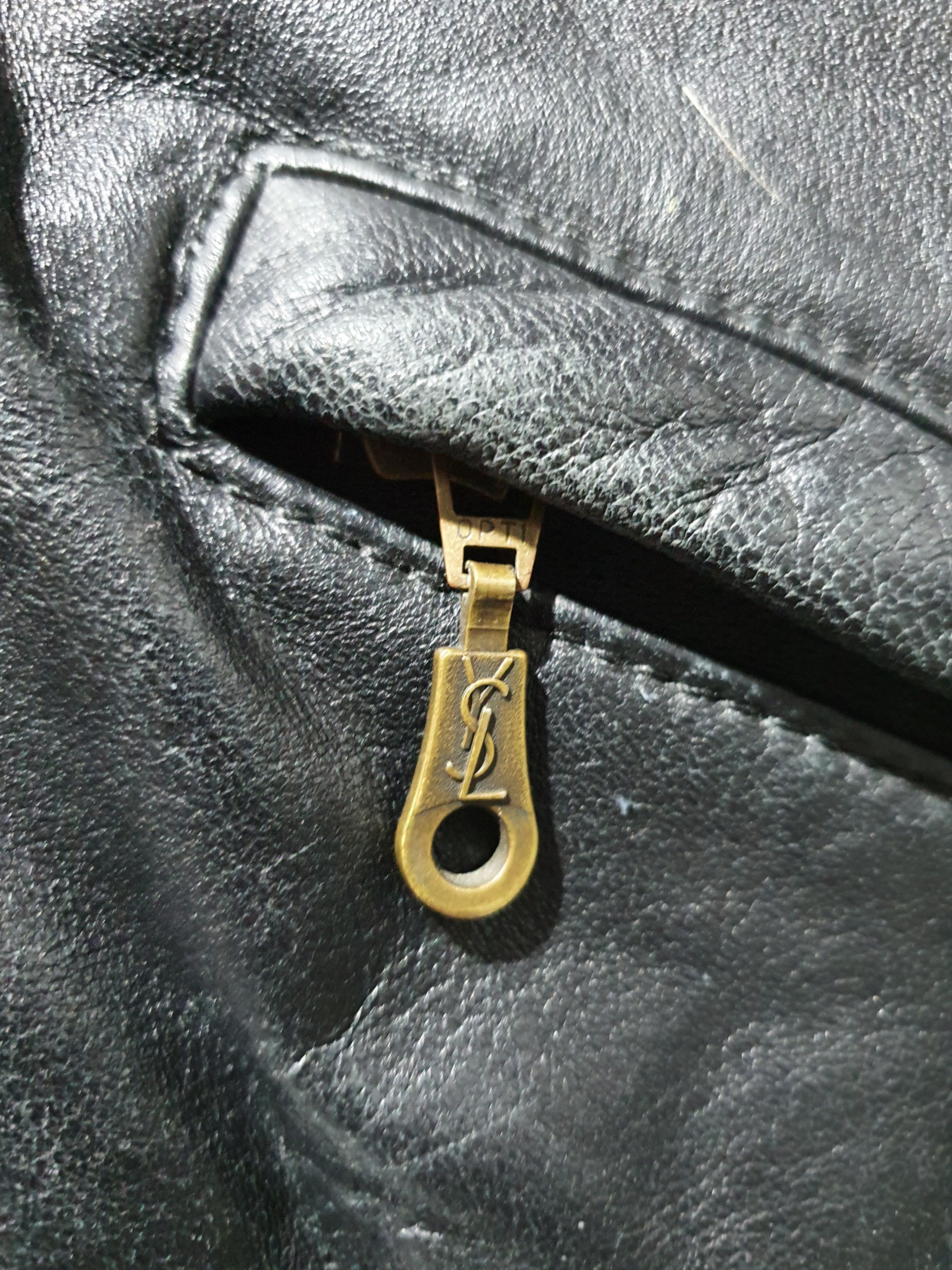 Genuine Leather × Vintage × Yves Saint Laurent Vintage 90s YSL Yves Saint Laurent Leather Parka Size US XL / EU 56 / 4 - 9 Thumbnail