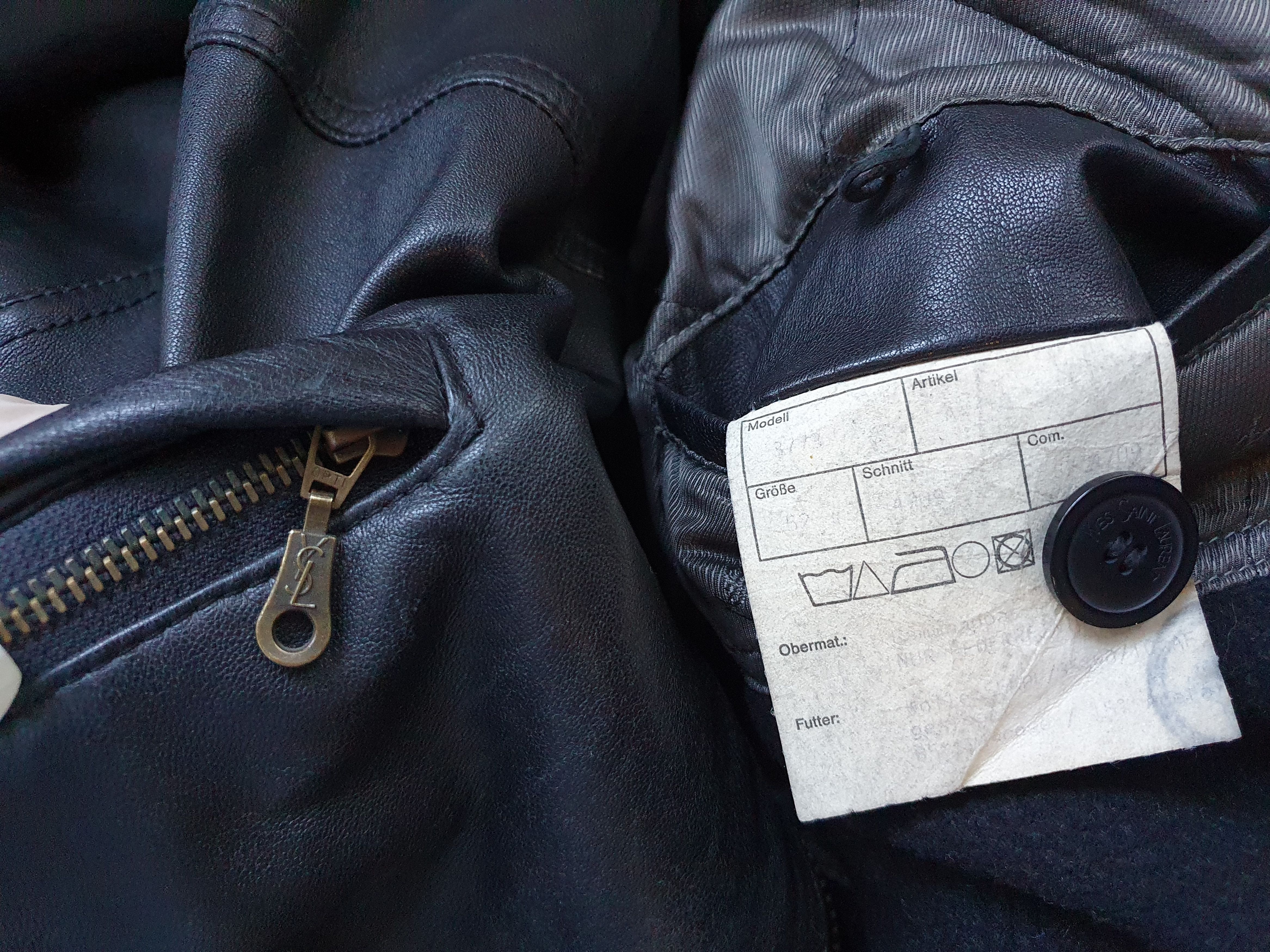 Genuine Leather × Vintage × Yves Saint Laurent Vintage 90s YSL Yves Saint Laurent Leather Parka Size US XL / EU 56 / 4 - 17 Thumbnail