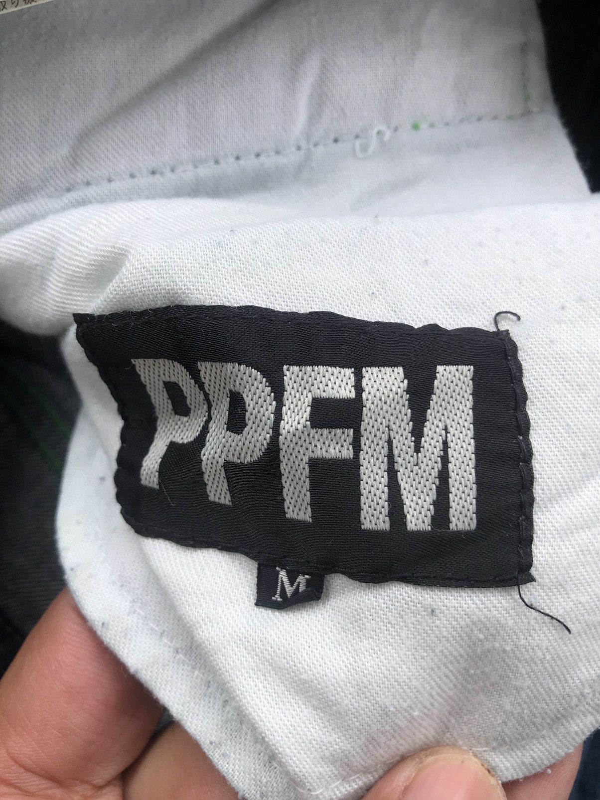 PPFM Japanese PPFM Double Waist Distressed Denim Green Stitch Size US 32 / EU 48 - 13 Thumbnail