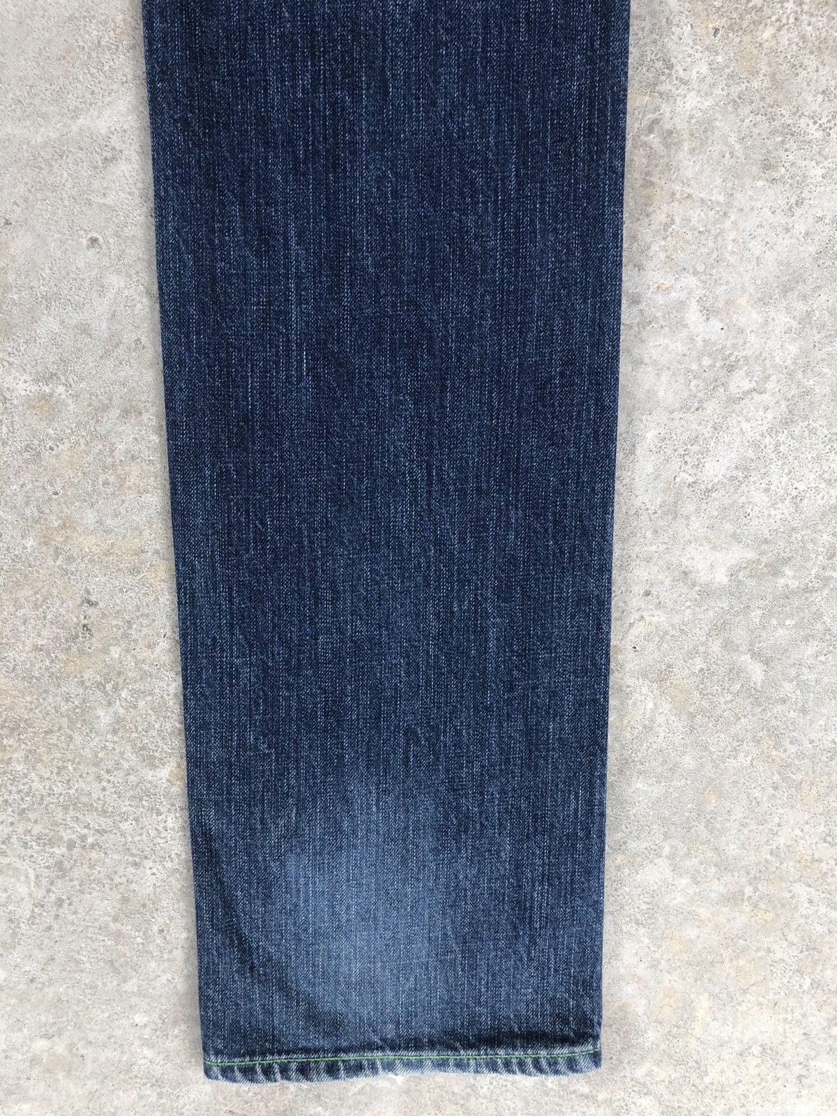 PPFM Japanese PPFM Double Waist Distressed Denim Green Stitch Size US 32 / EU 48 - 12 Thumbnail