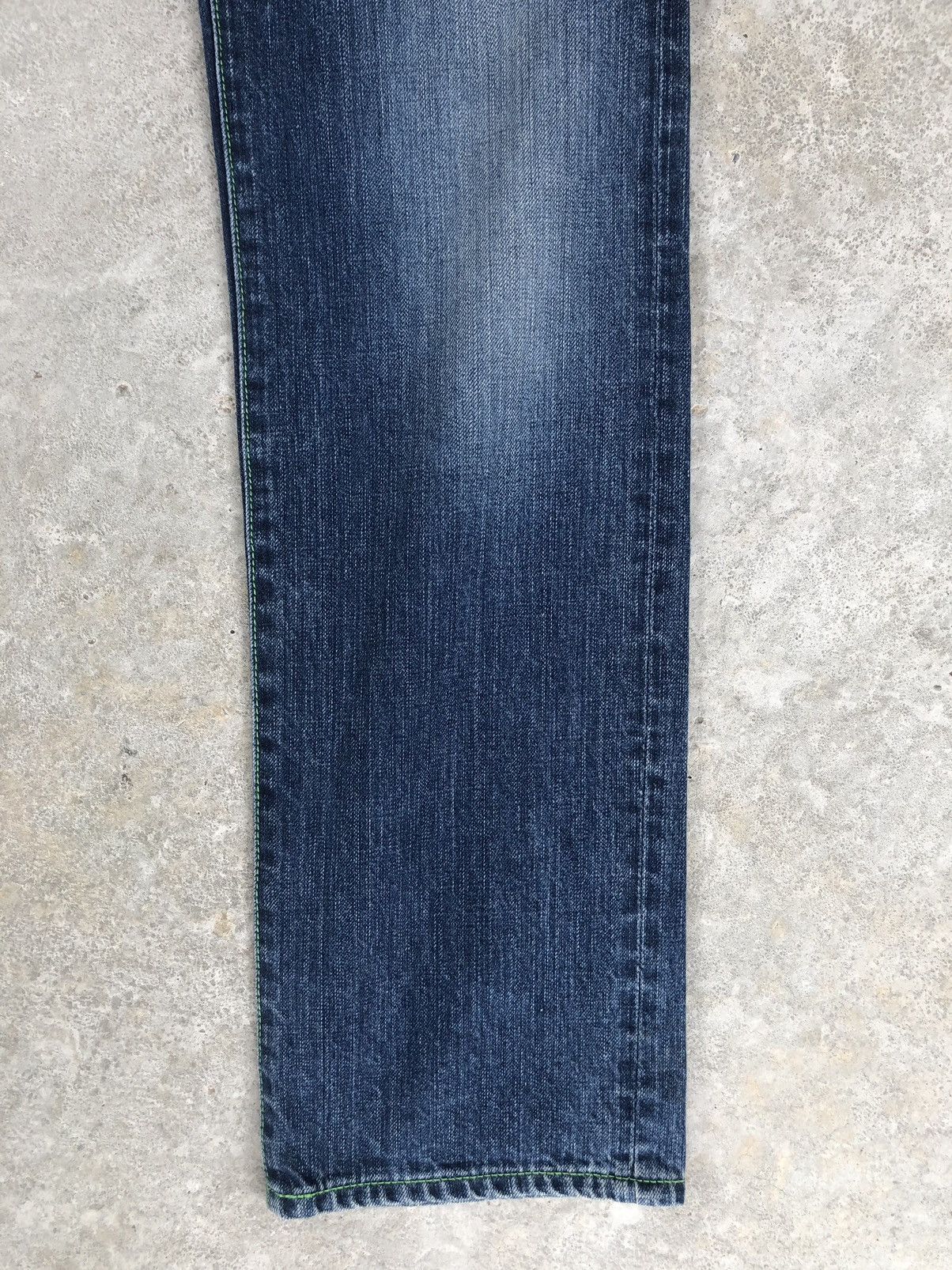 PPFM Japanese PPFM Double Waist Distressed Denim Green Stitch Size US 32 / EU 48 - 7 Thumbnail