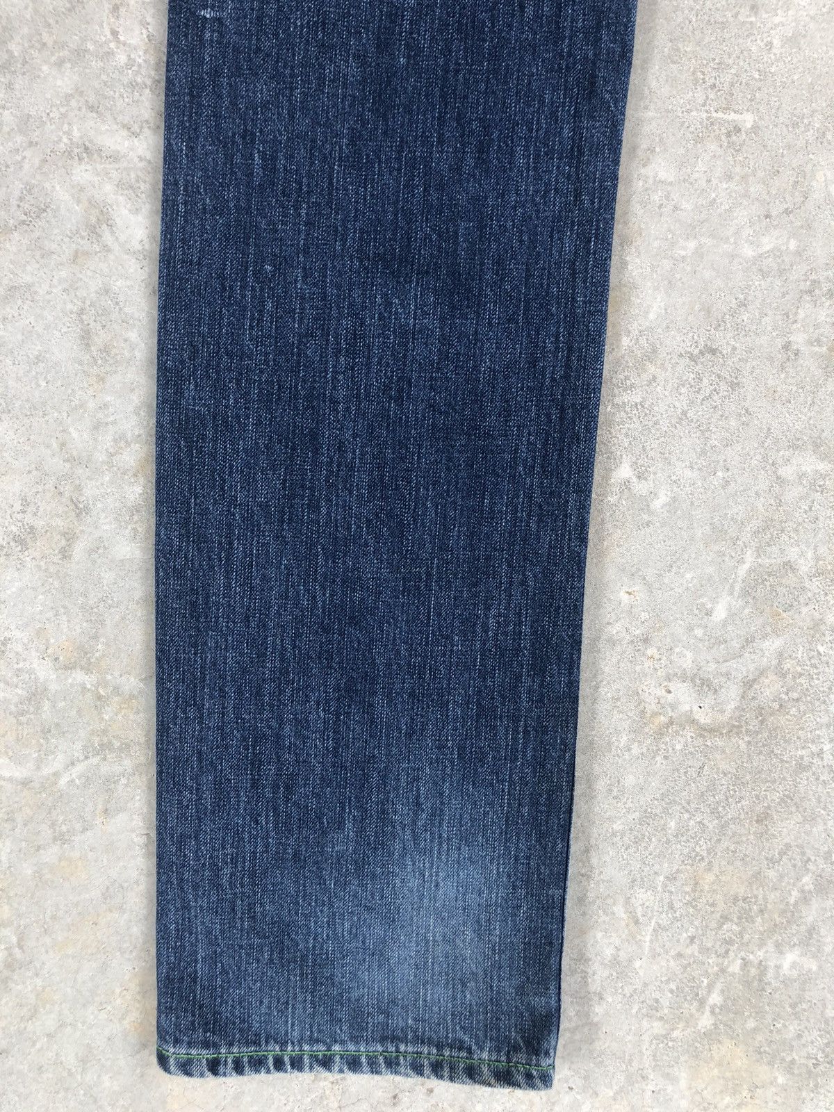 PPFM Japanese PPFM Double Waist Distressed Denim Green Stitch Size US 32 / EU 48 - 11 Thumbnail