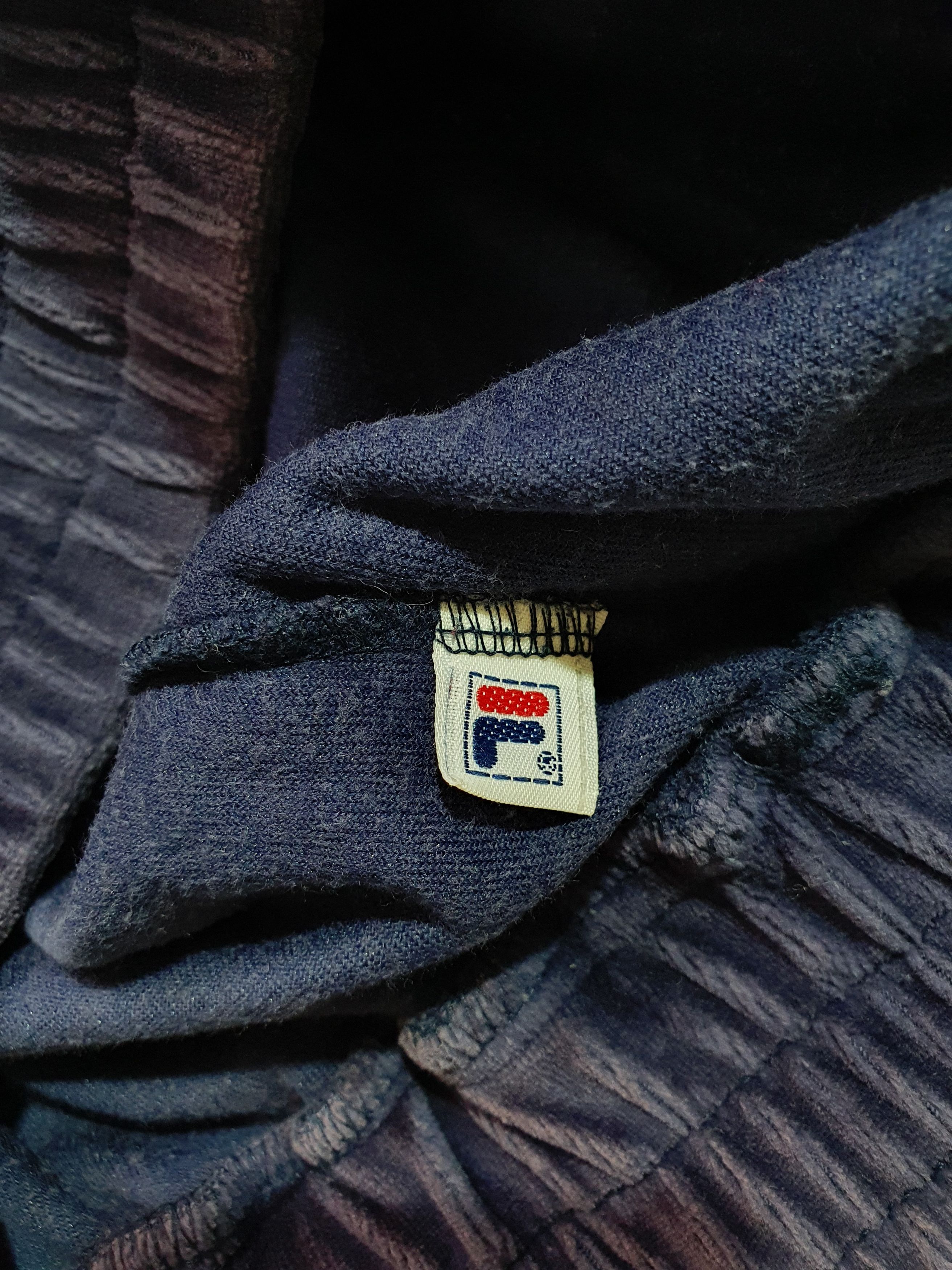 Fila × Vintage 90s Faded Velour Fila Italia/USA Flags Track Jacket Size US M / EU 48-50 / 2 - 12 Thumbnail
