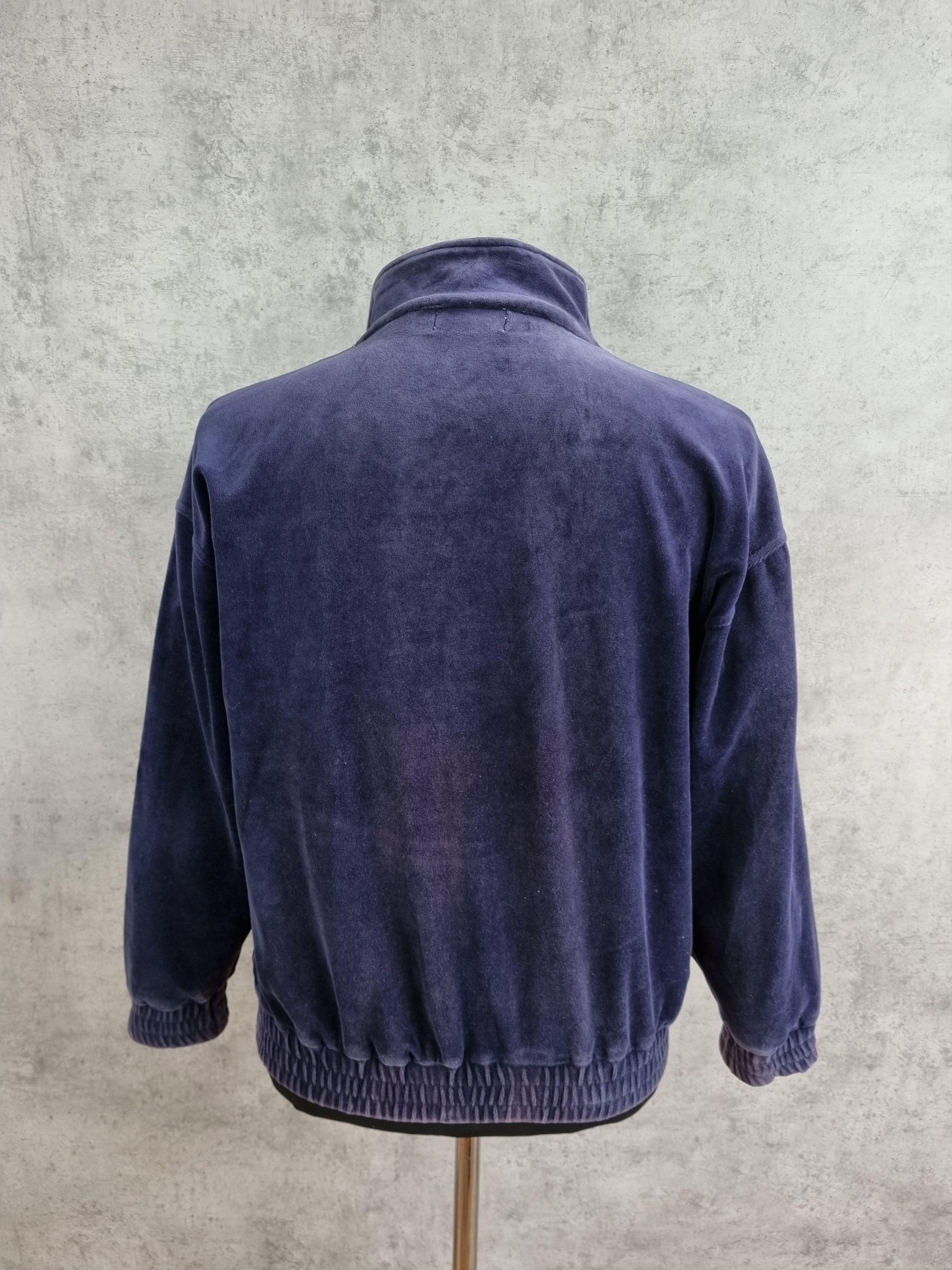 Fila × Vintage 90s Faded Velour Fila Italia/USA Flags Track Jacket Size US M / EU 48-50 / 2 - 18 Thumbnail