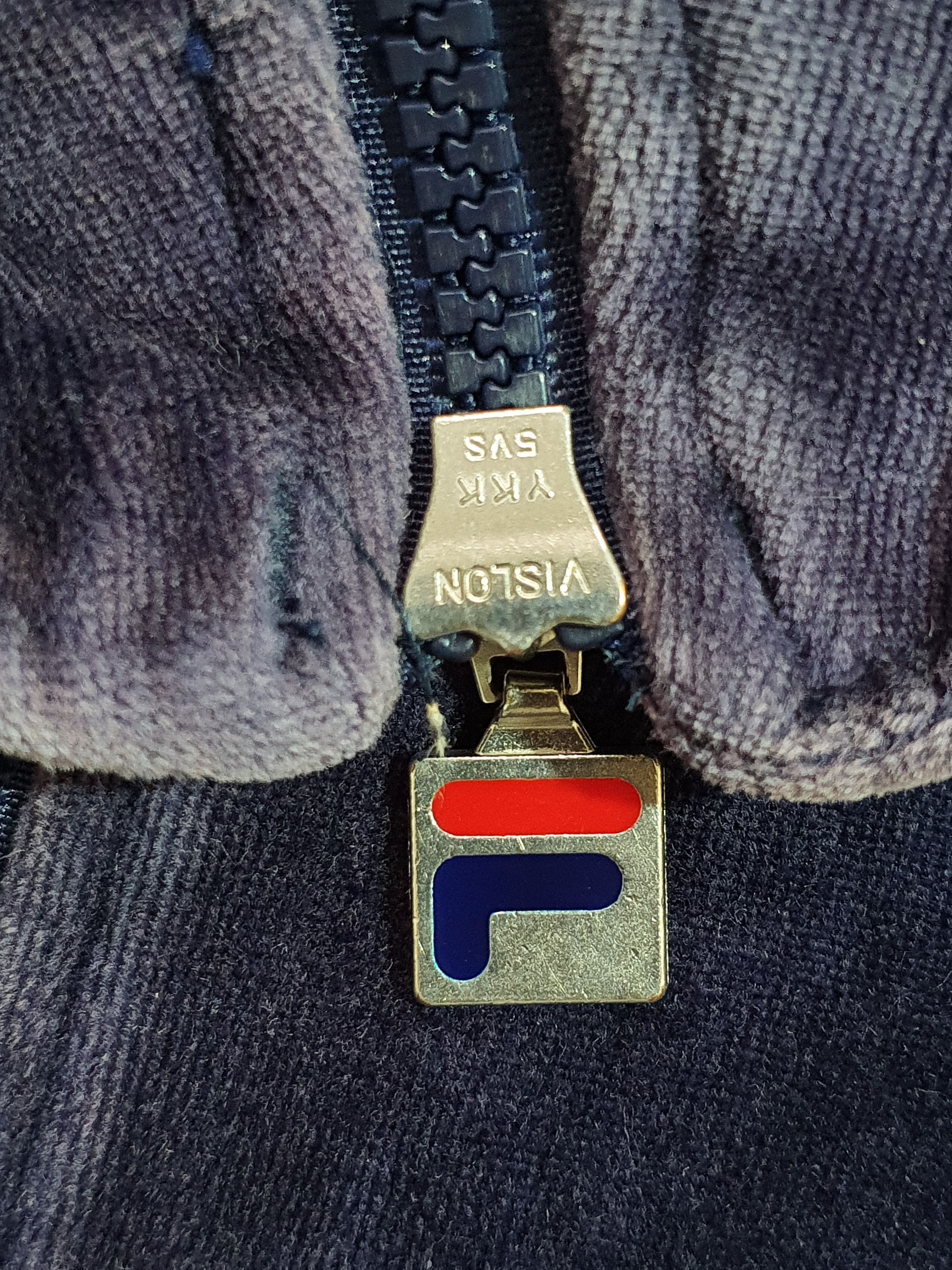 Fila × Vintage 90s Faded Velour Fila Italia/USA Flags Track Jacket Size US M / EU 48-50 / 2 - 11 Thumbnail