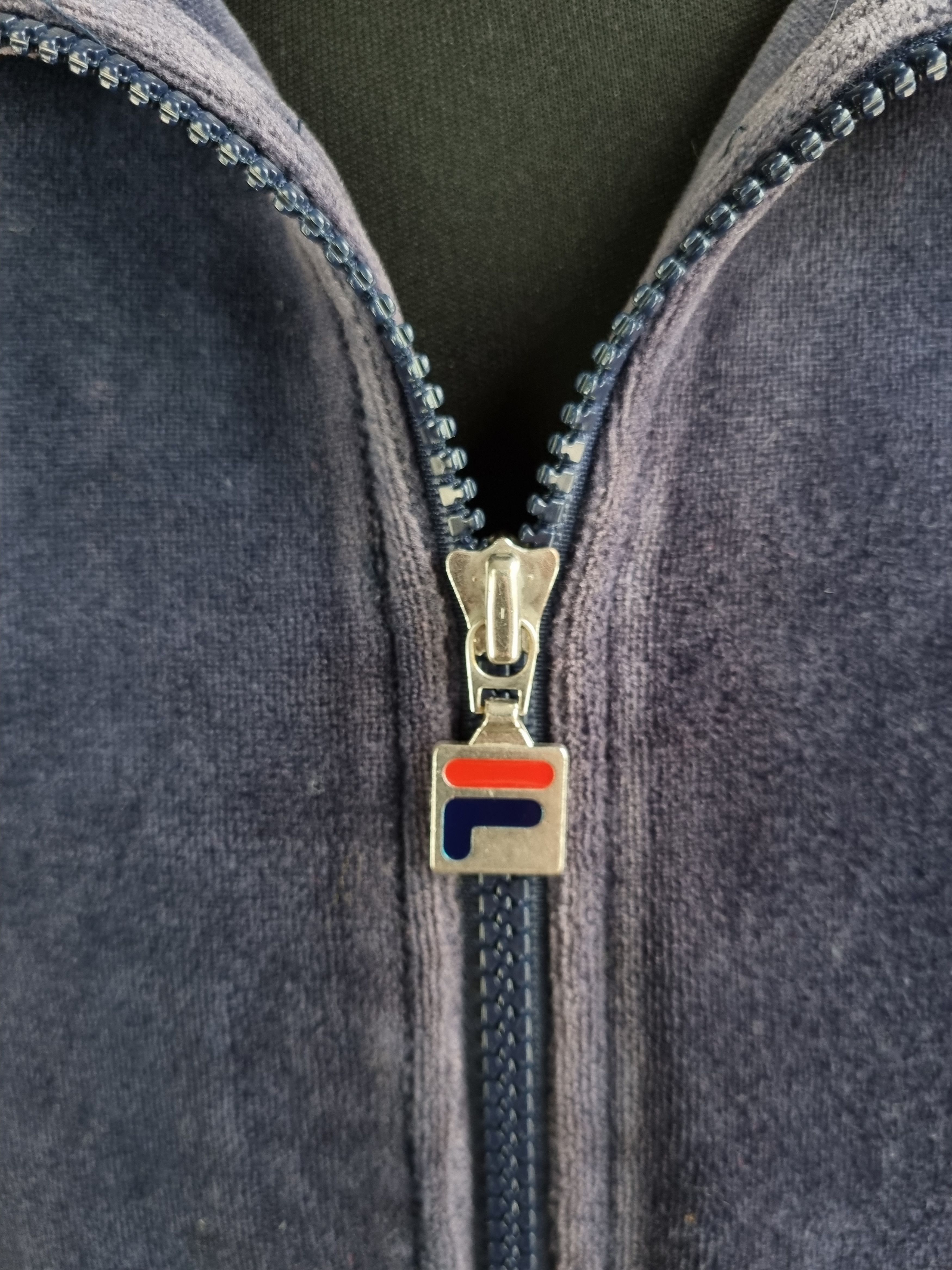 Fila × Vintage 90s Faded Velour Fila Italia/USA Flags Track Jacket Size US M / EU 48-50 / 2 - 17 Thumbnail