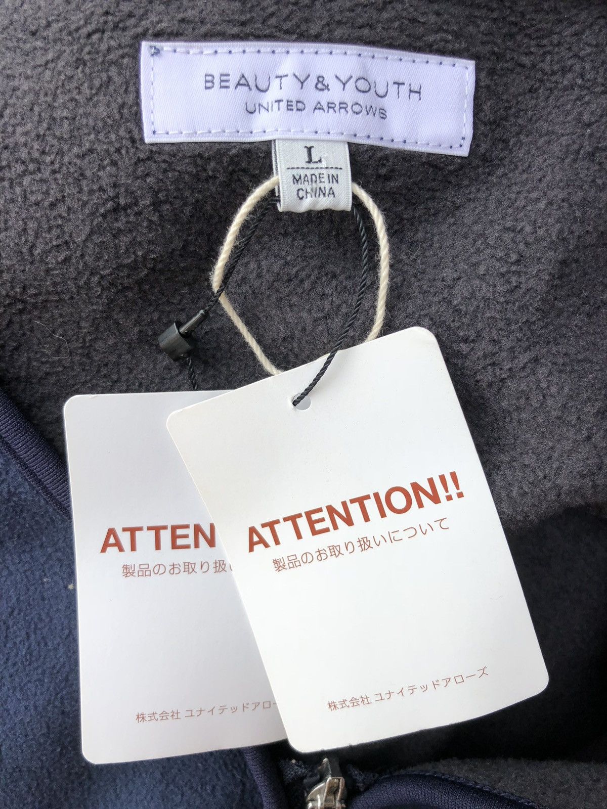 BEAUTY&YOUTH × Japanese Brand × United Arrows BEAUTY AND YOUTH SIDE POCKET FLEECE LIGHT JACKET Size US L / EU 52-54 / 3 - 11 Thumbnail
