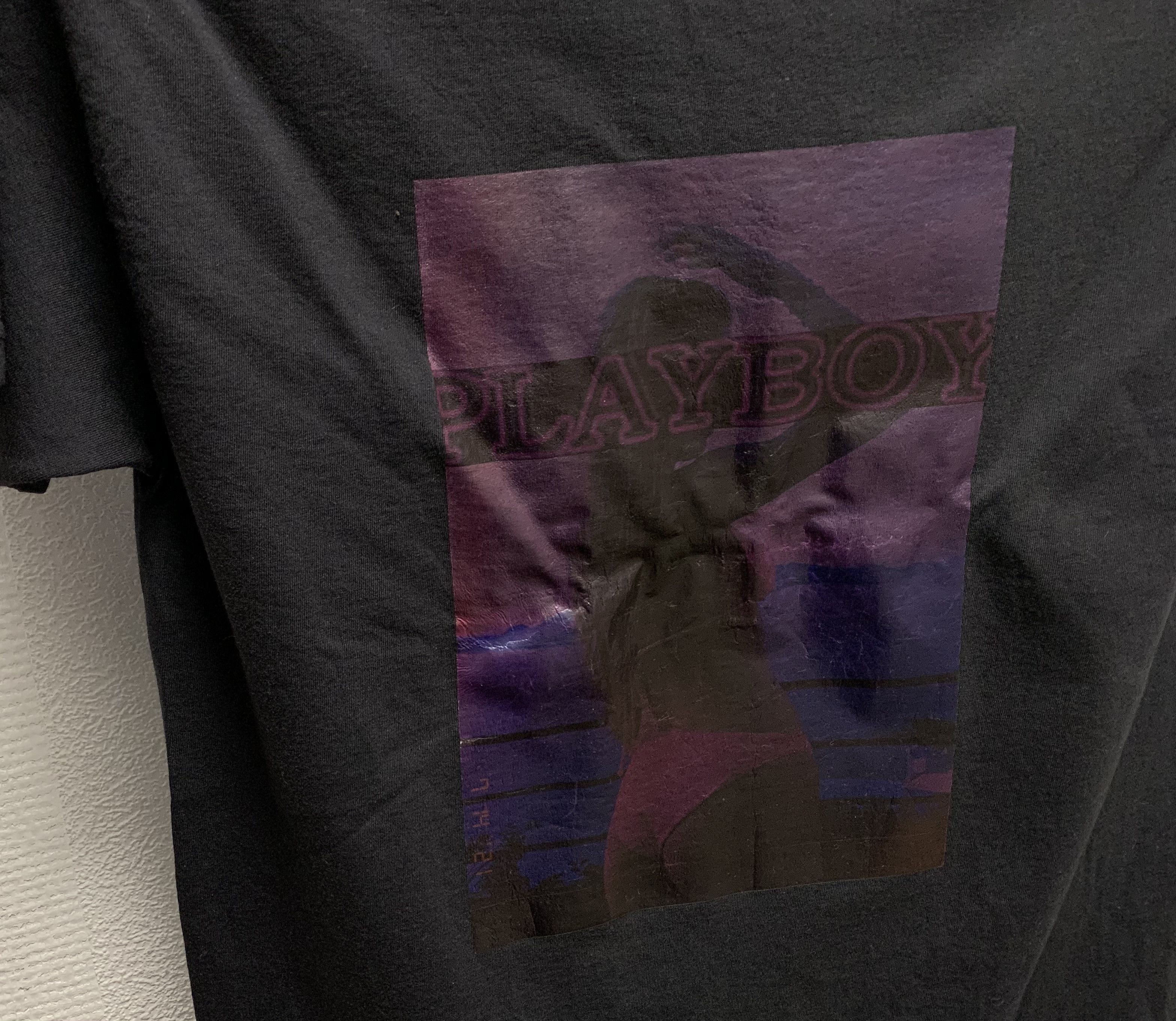 Playboy Playboy black t-shirt M size big logo Size US M / EU 48-50 / 2 - 2 Thumbnail