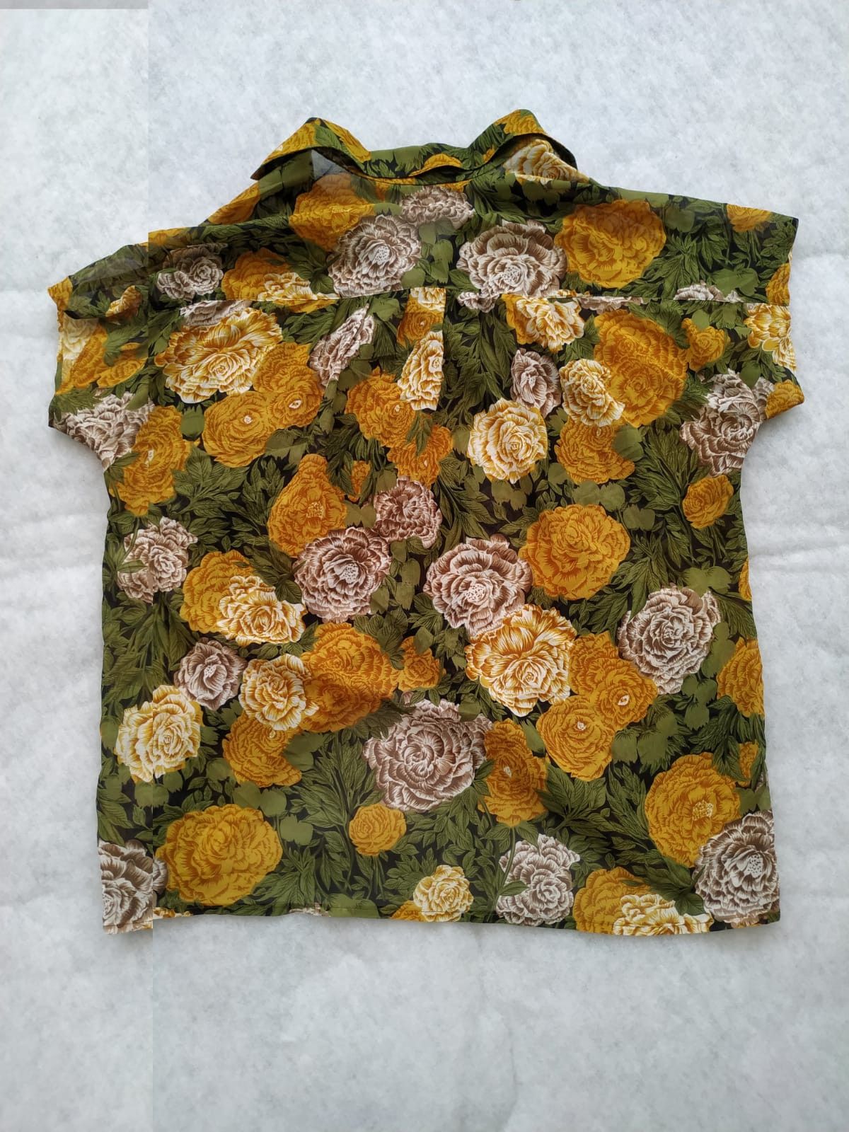 Max Mara Vintage shirt Max Mara 70s floral flowers Size M / US 6-8 / IT 42-44 - 2 Thumbnail