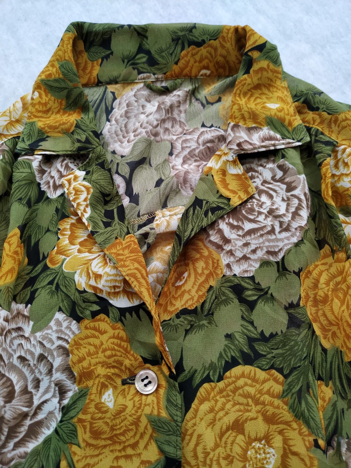 Max Mara Vintage shirt Max Mara 70s floral flowers Size M / US 6-8 / IT 42-44 - 3 Thumbnail