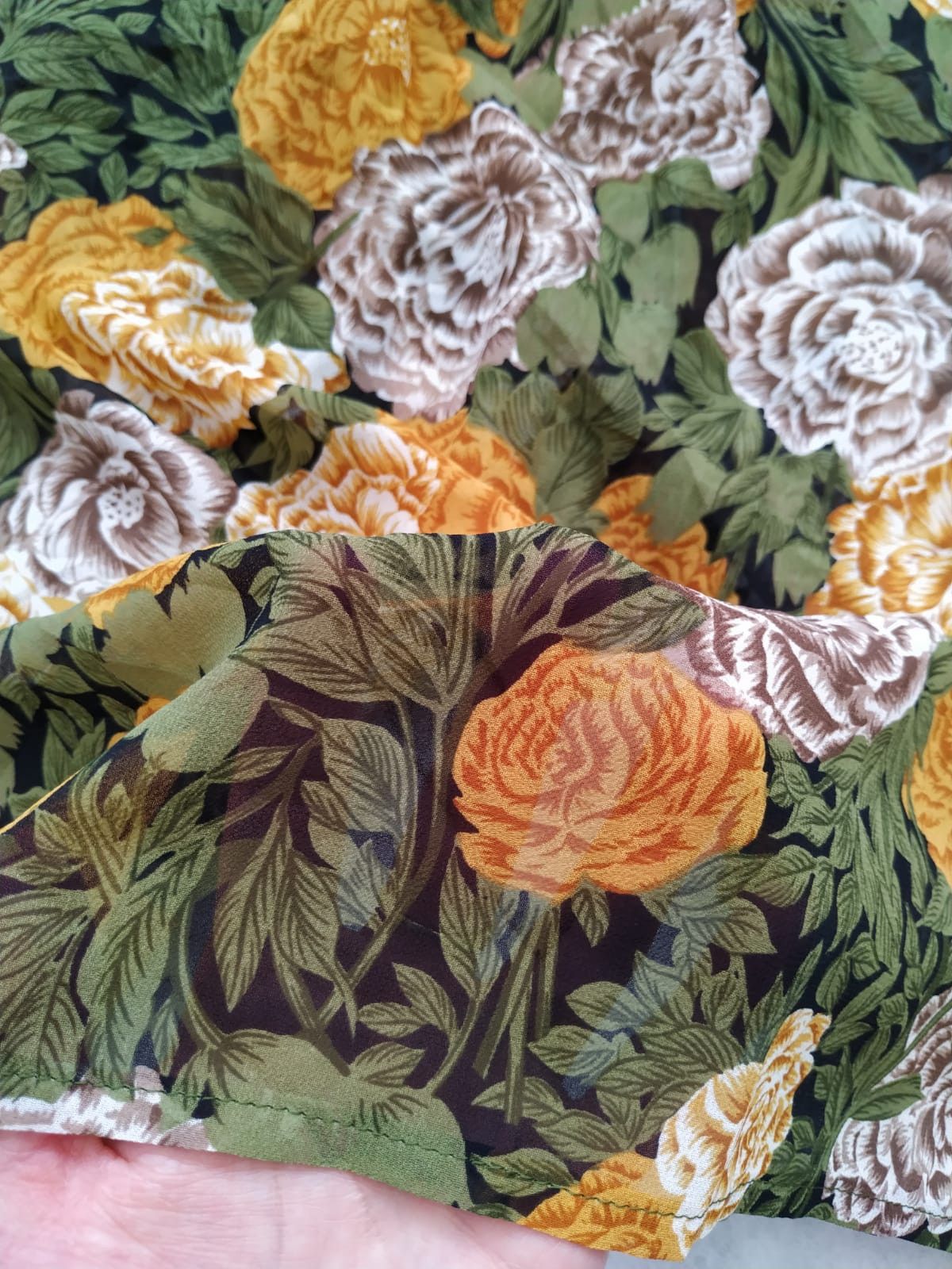 Max Mara Vintage shirt Max Mara 70s floral flowers Size M / US 6-8 / IT 42-44 - 4 Thumbnail