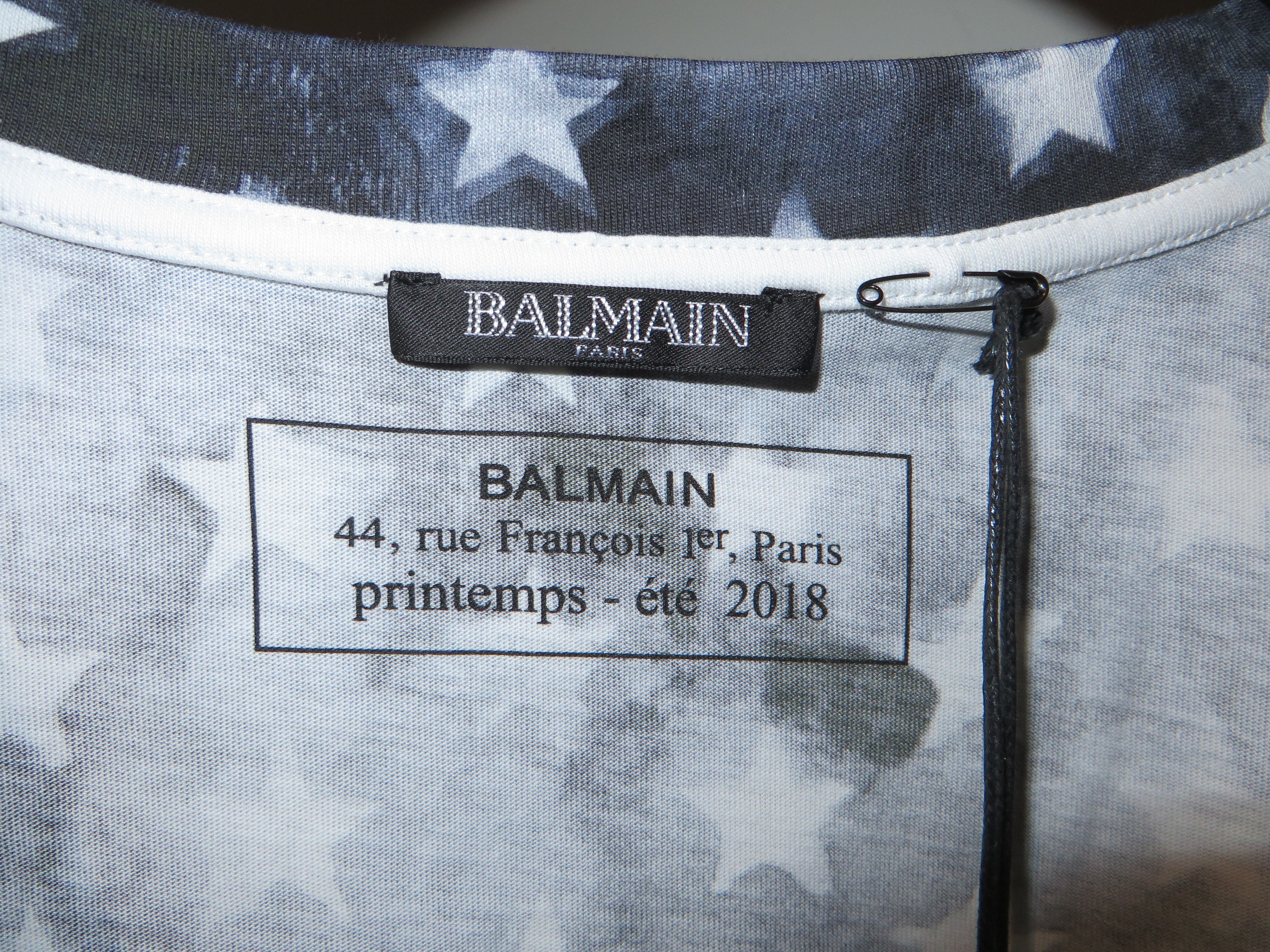 Balmain logo print v-neck t-shirt Size US M / EU 48-50 / 2 - 2 Thumbnail