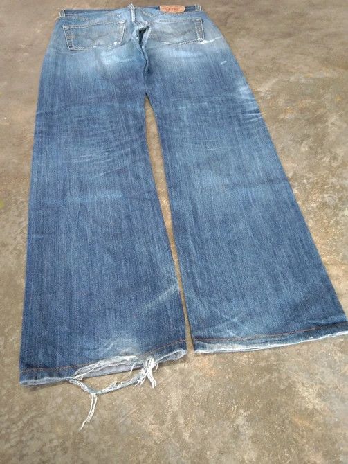Levi's Vintage Levi's 501 Repaired Distressed Jeans 34x35 Size US 34 / EU 50 - 3 Thumbnail